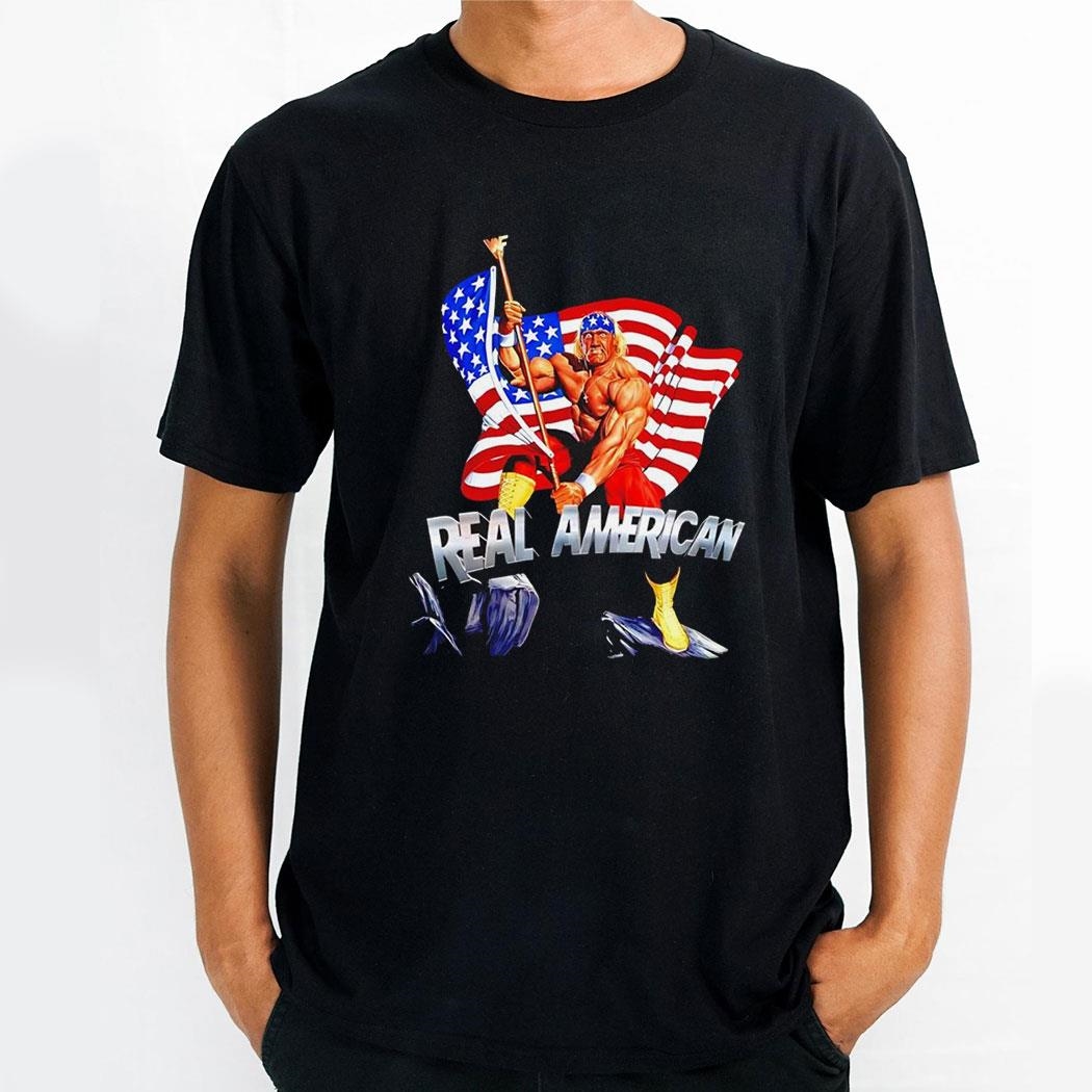 Hulk Hogan With American Flag Real American Shirt Hoodie Hulk Hogan With American Flag Real American Shirt Hoodie