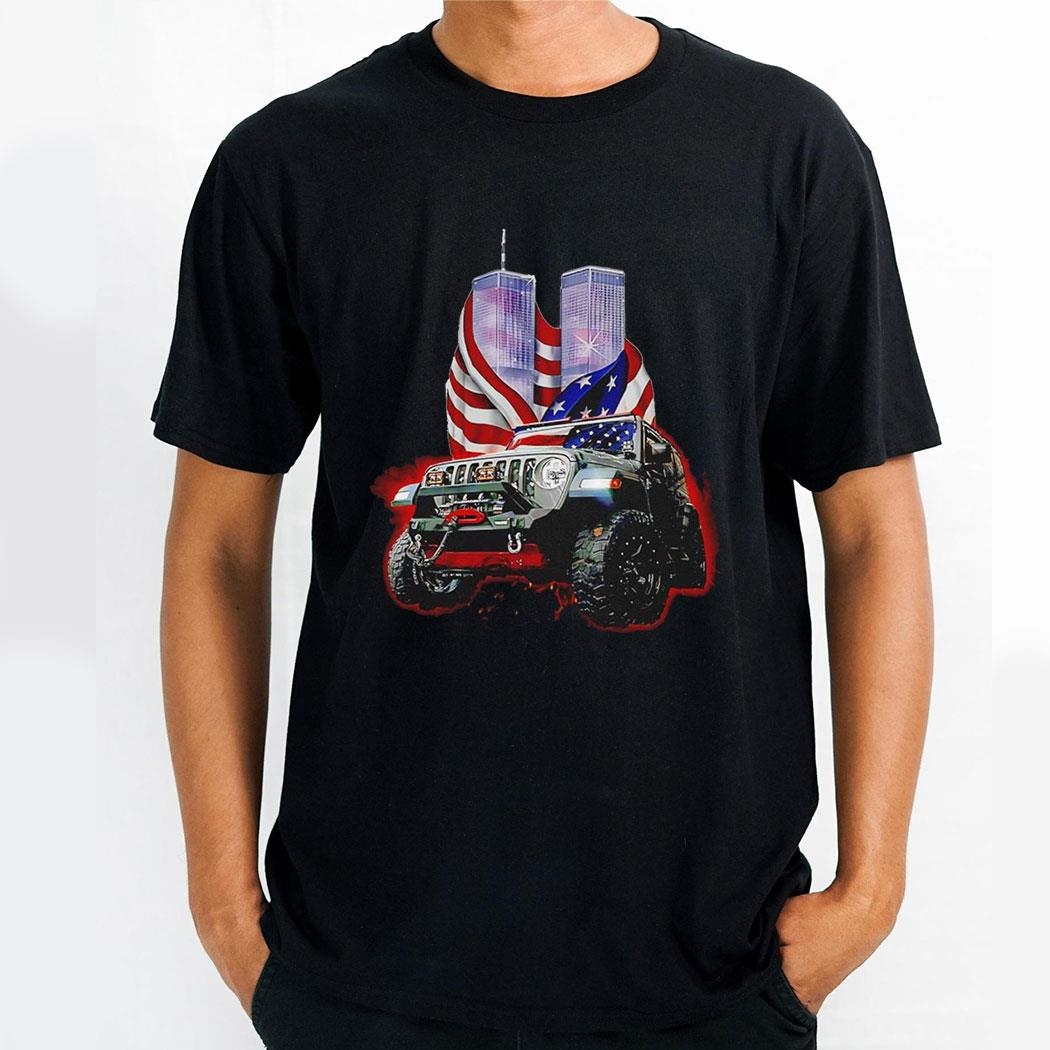Jeep With American Flag Patriot Day 2024 Shirt Hoodie
