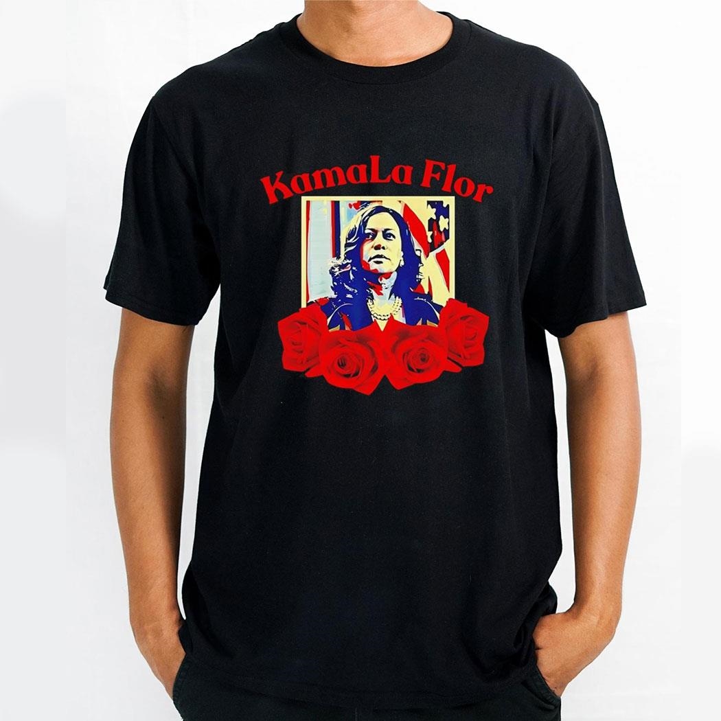 Kamala Harris With Roses Kamala Flor Shirt