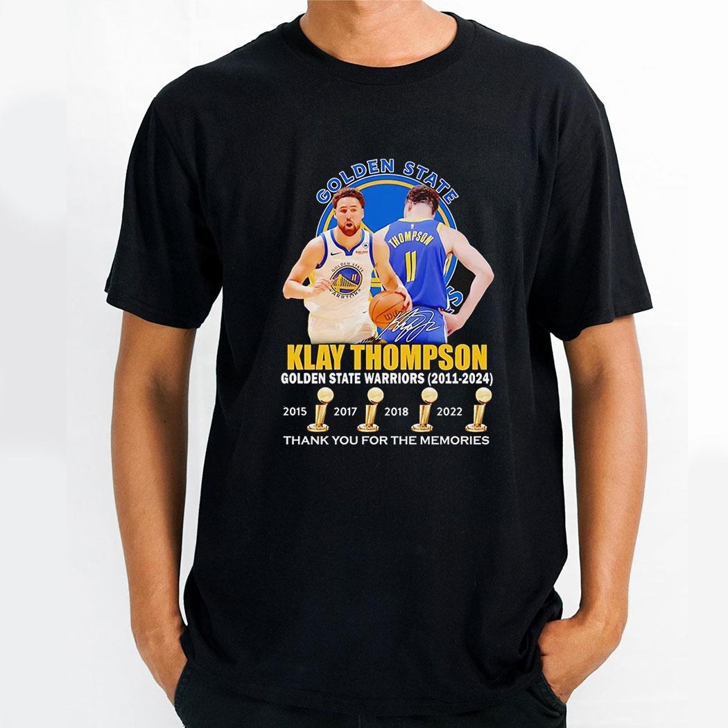 Klay Thompson Golden State Warriors Thank You For The Memories 2011 2024 Signature Shirt