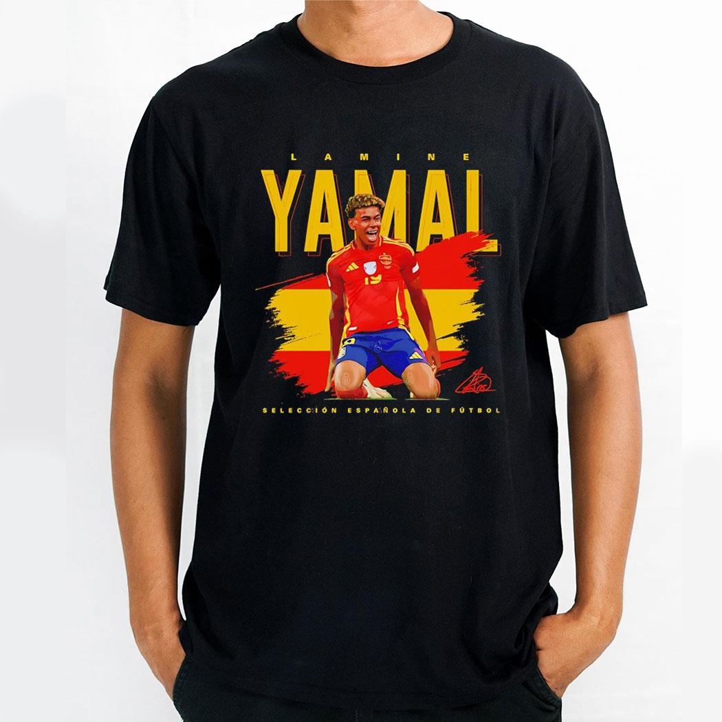 Lamine Yamal Spain Football Team Seleccion Espanola De Futbol Signature 2024 Shirt