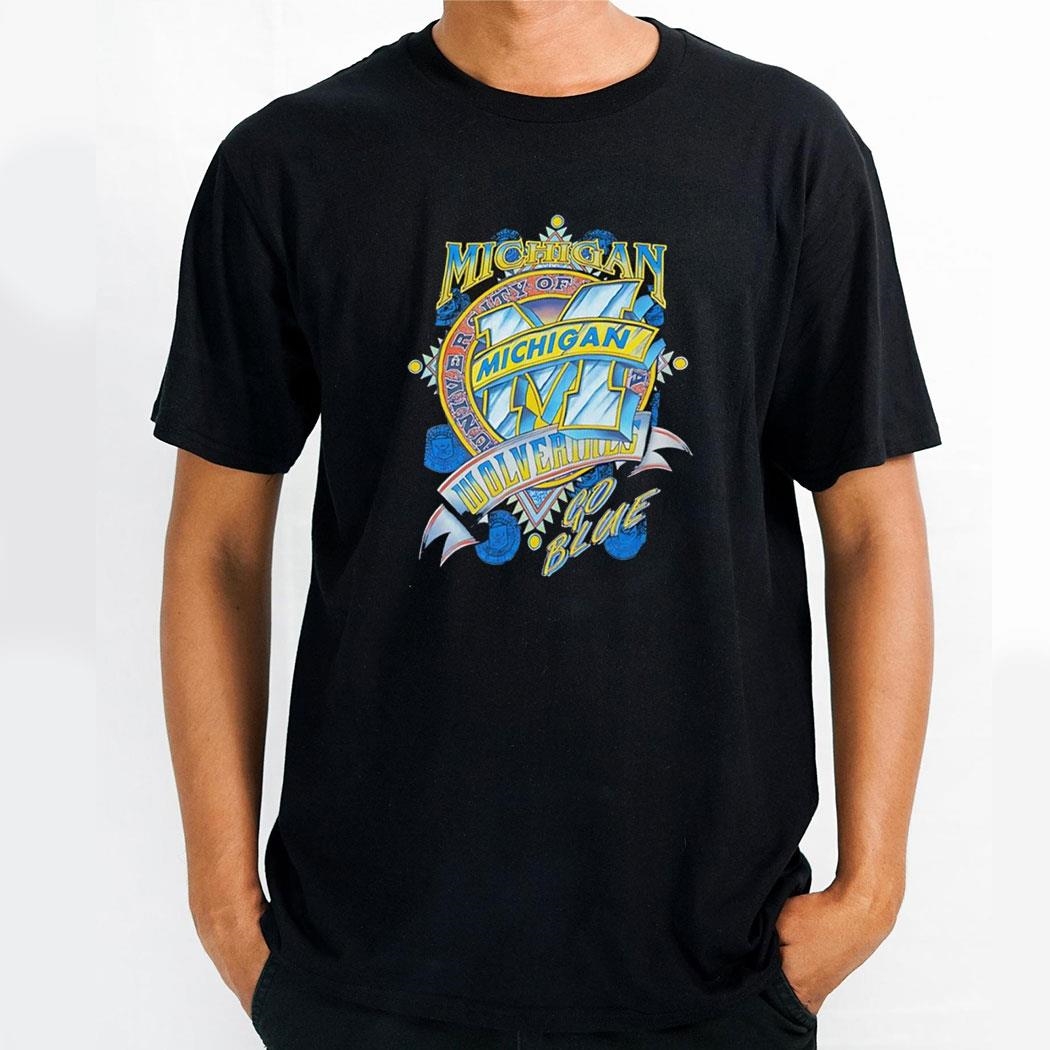 Michigan Wolverines Go Blue Vintage Shirt Hoodie