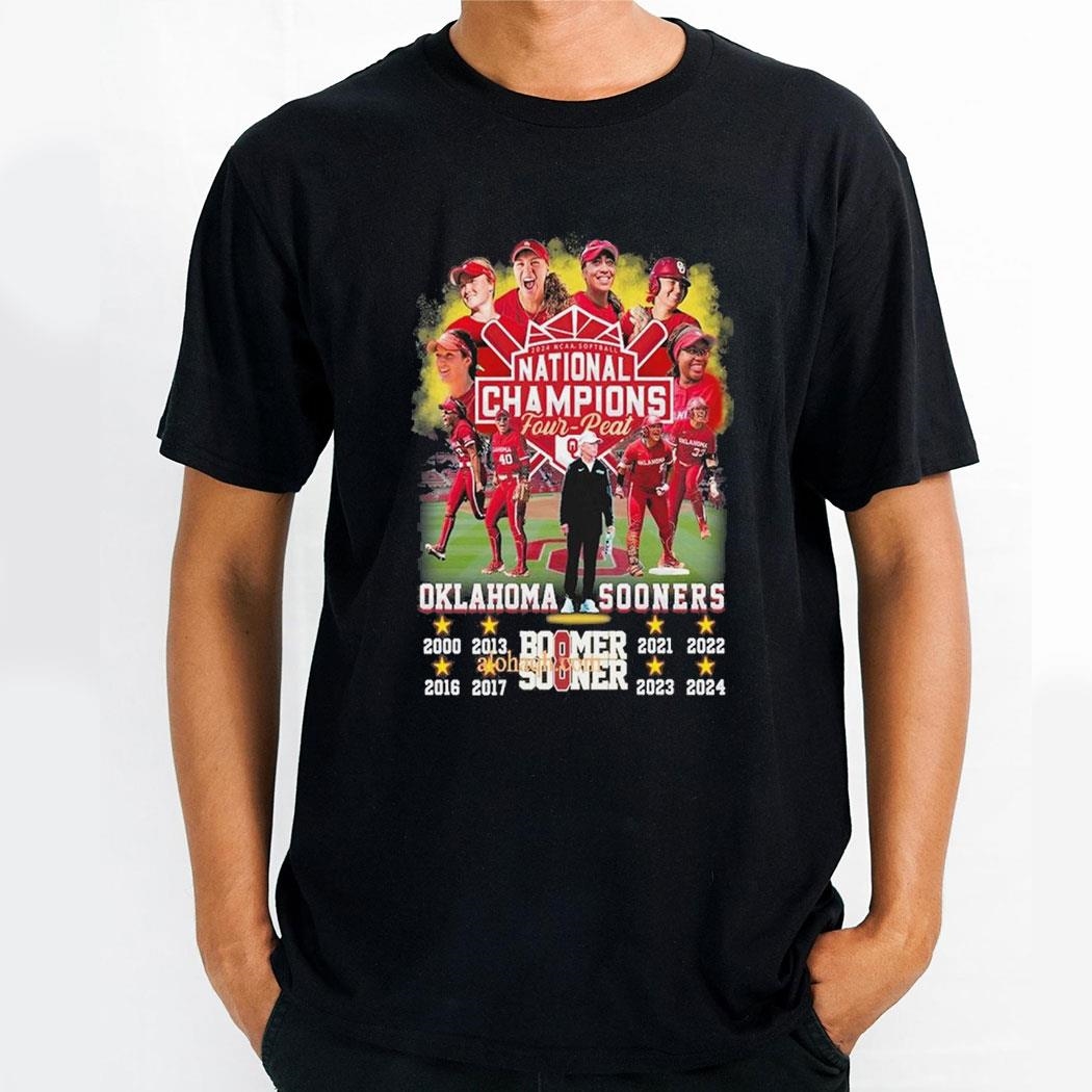 Ncaa Softball National Champions Four Peal Oklahoma Sooners Boomer Sooner 2024 Shirt