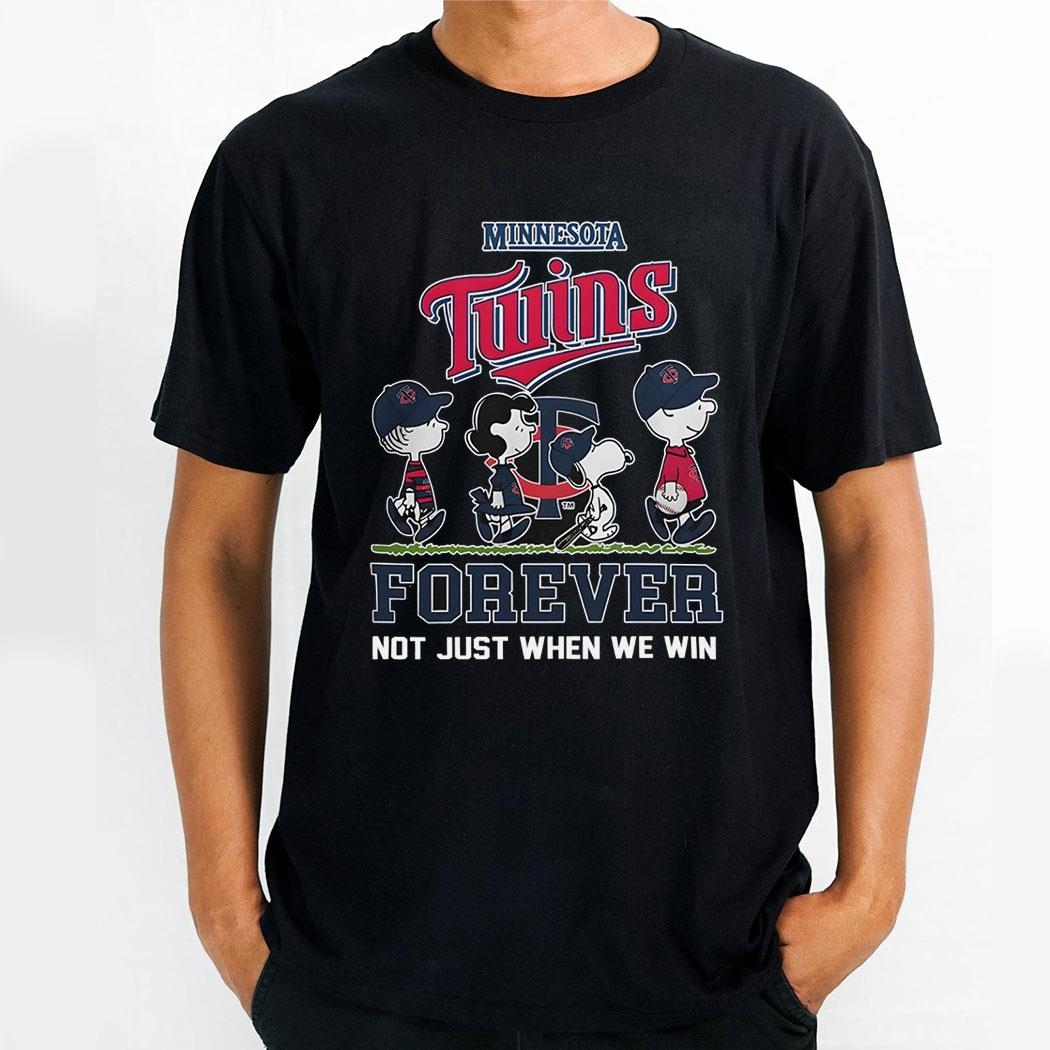 Peanuts Characters Minnesota Twins Forever Not Just When We Win 2024 Cartoon Shirt