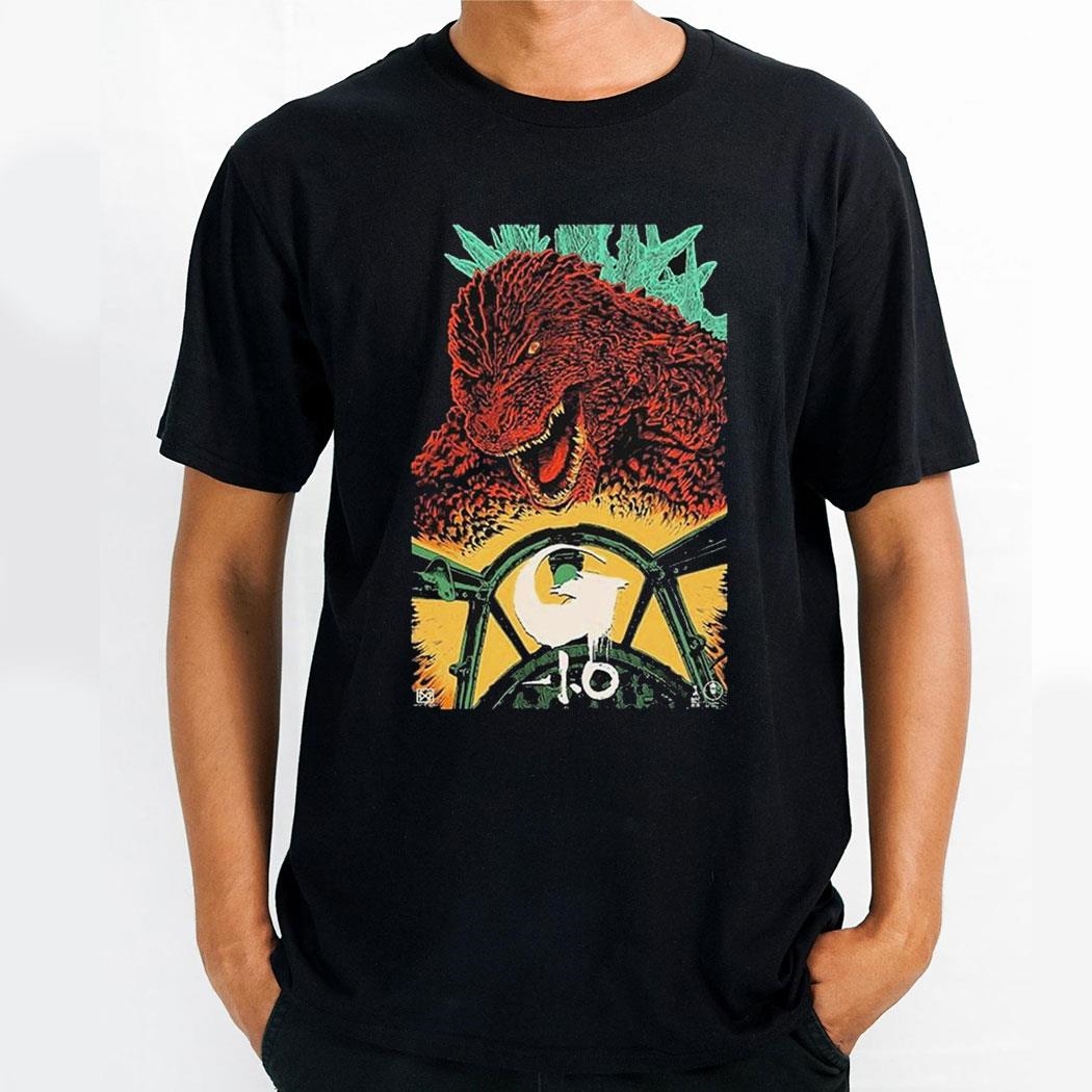 Poster Godzilla Minus One Screen Printed Ghostxghost T Shirt