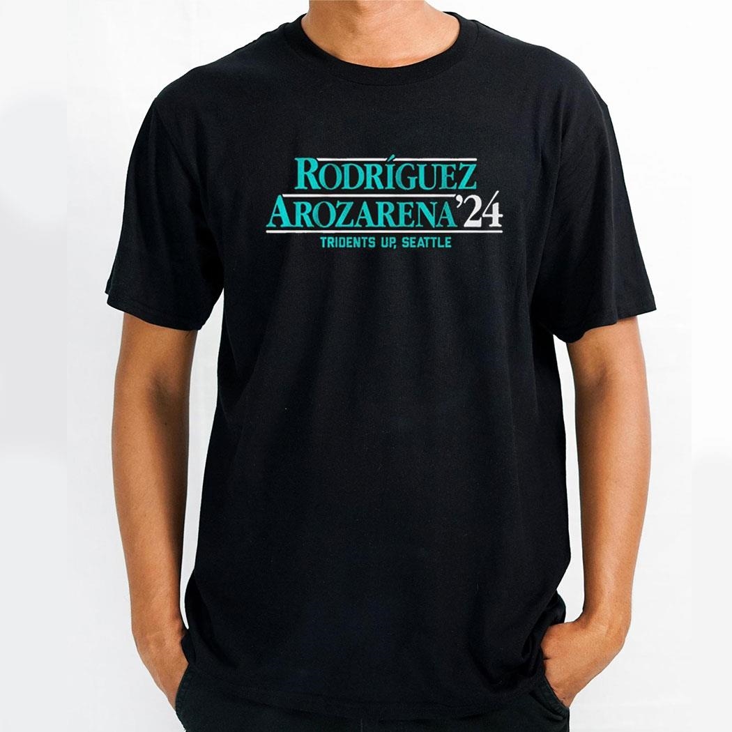 Rodriguez Arozarena 24 Tridents Up Seattle Mariners Mlb Shirt