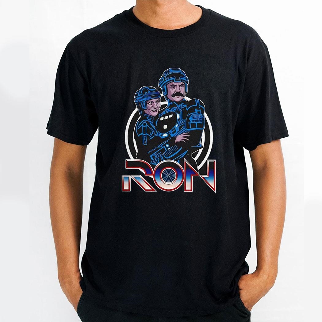 Ron Swanson And Leslie Knope Parks And Recreation X Tron Ron Shirt