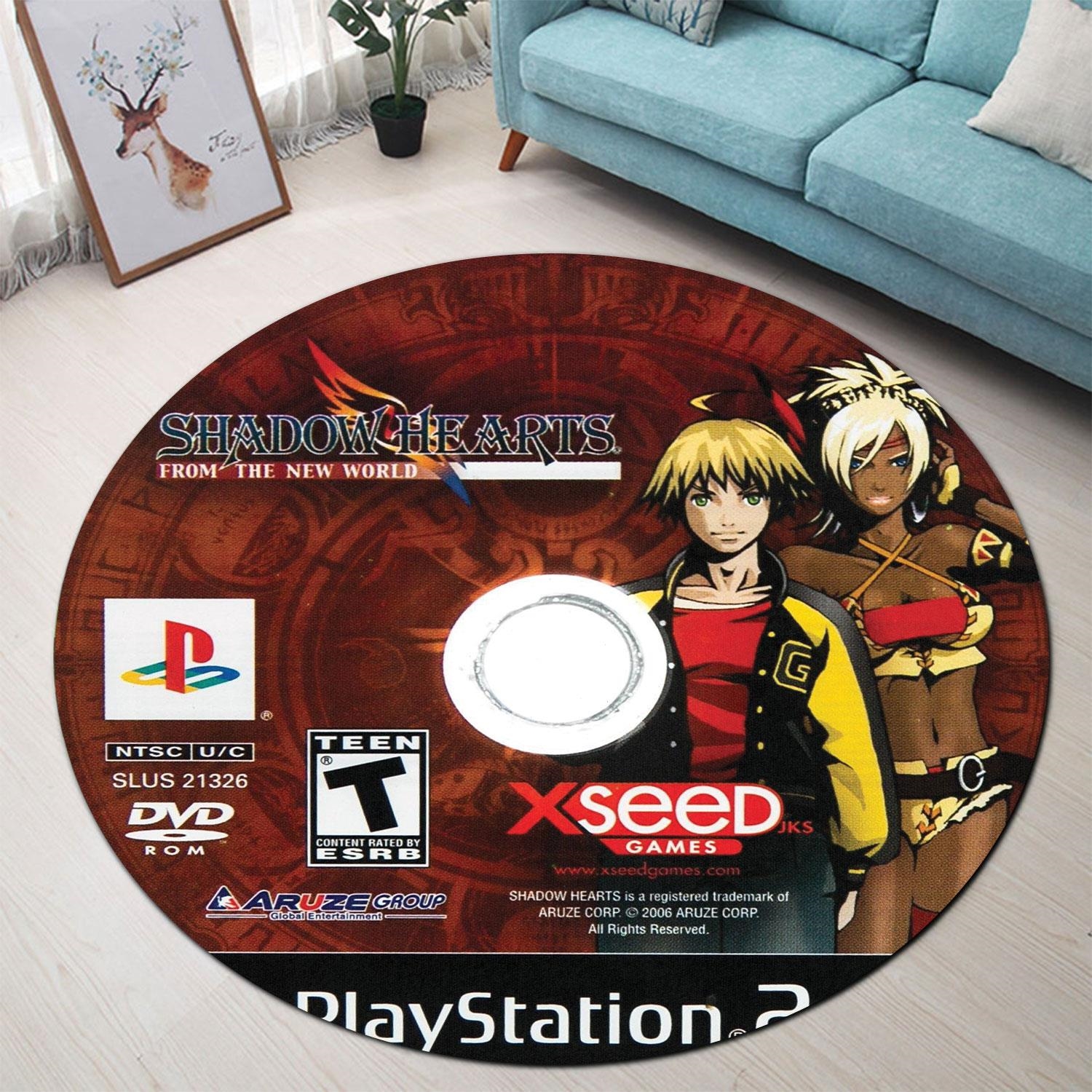 Shadow Hearts From The New World Disc Round Rug Carpet