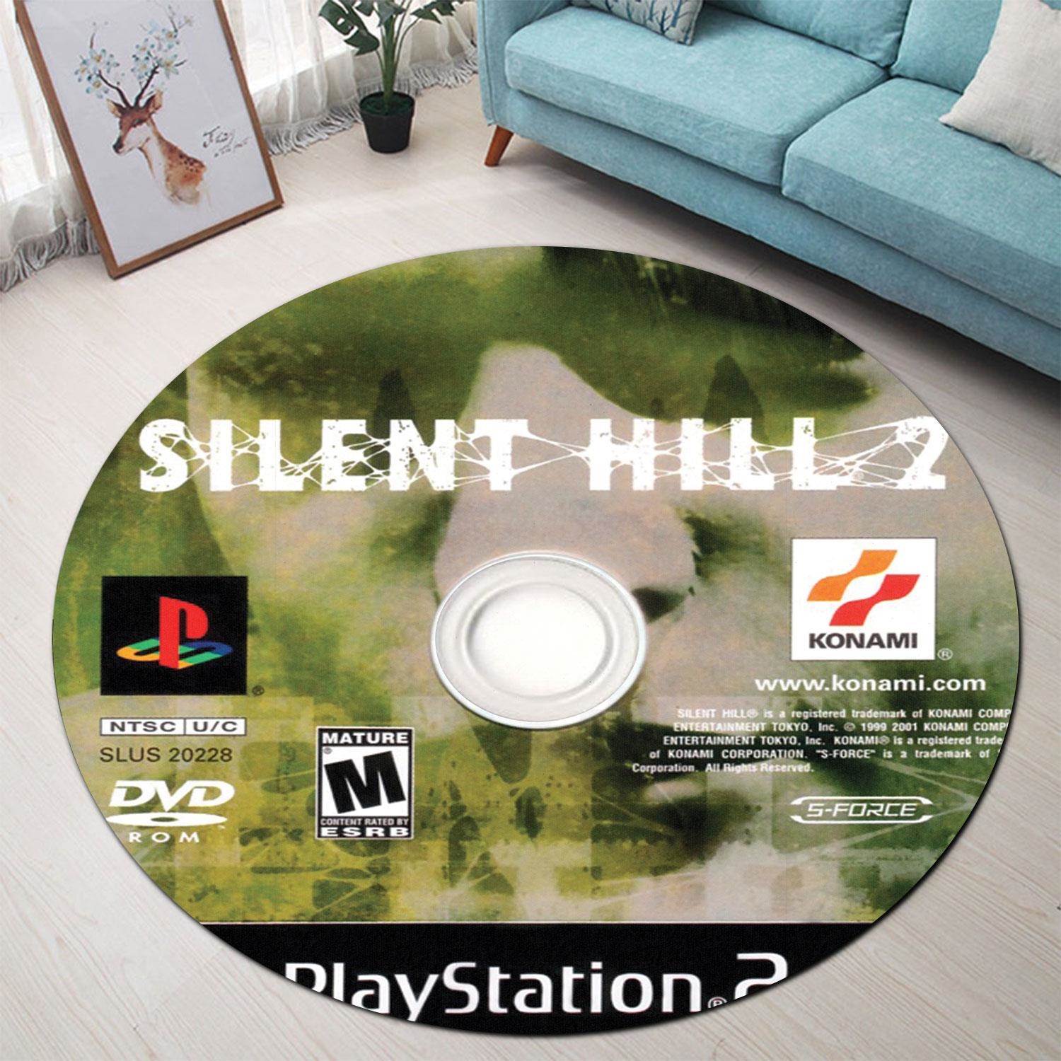 Silent Hill 2 Playstation 2 Disc Round Rug Carpet
