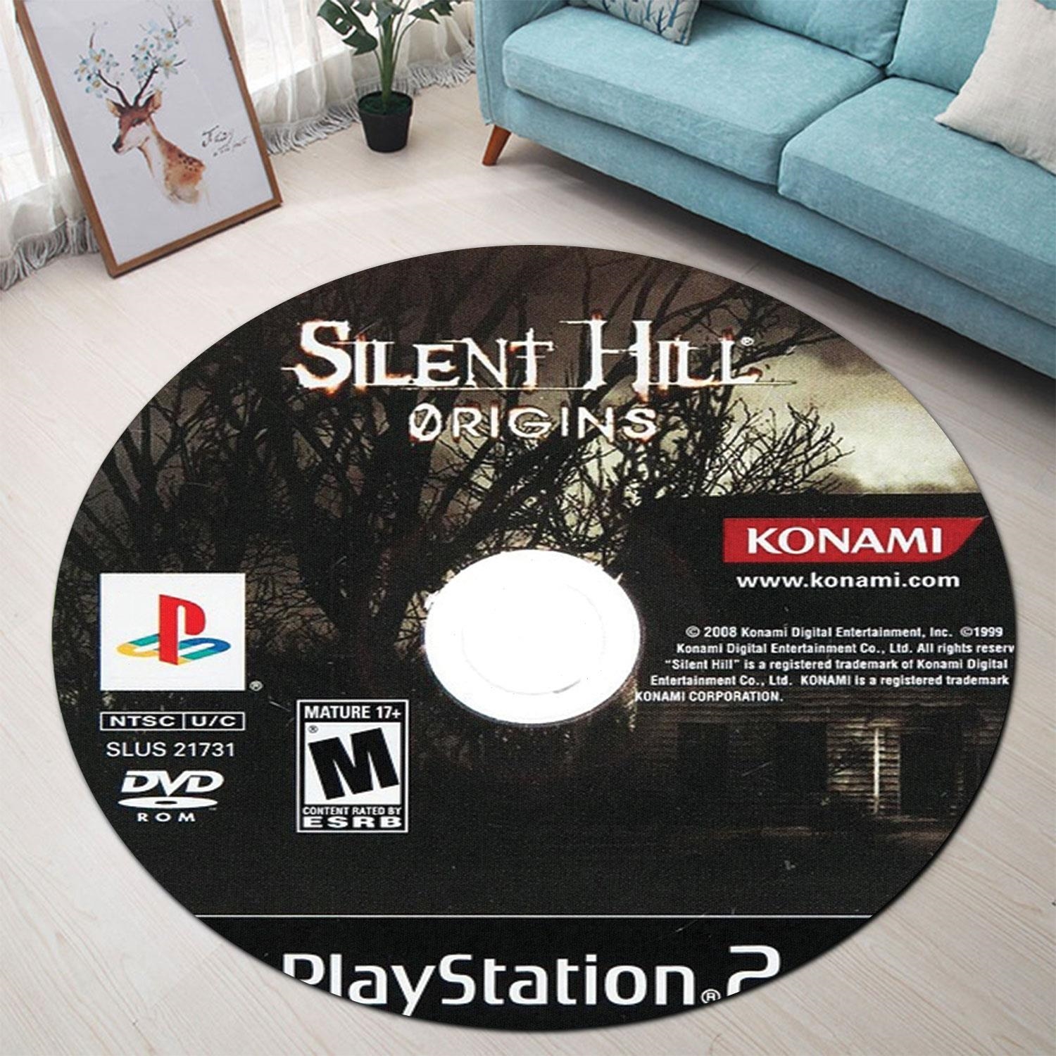 Silent Hill Origins Playstation 2 Disc Round Rug Carpet