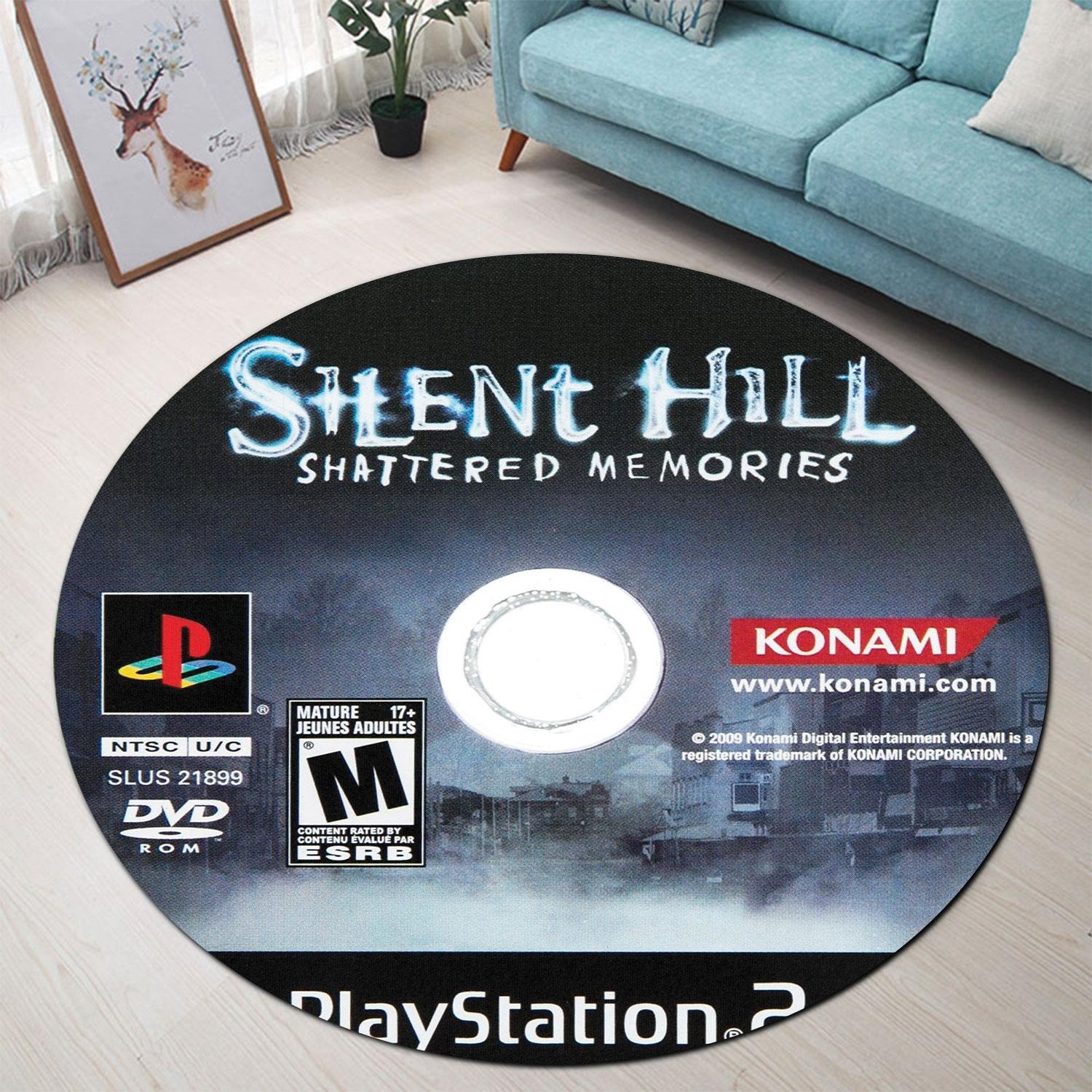 Silent Hill Shattered Memories Playstation 2 Disc Round Rug Carpet