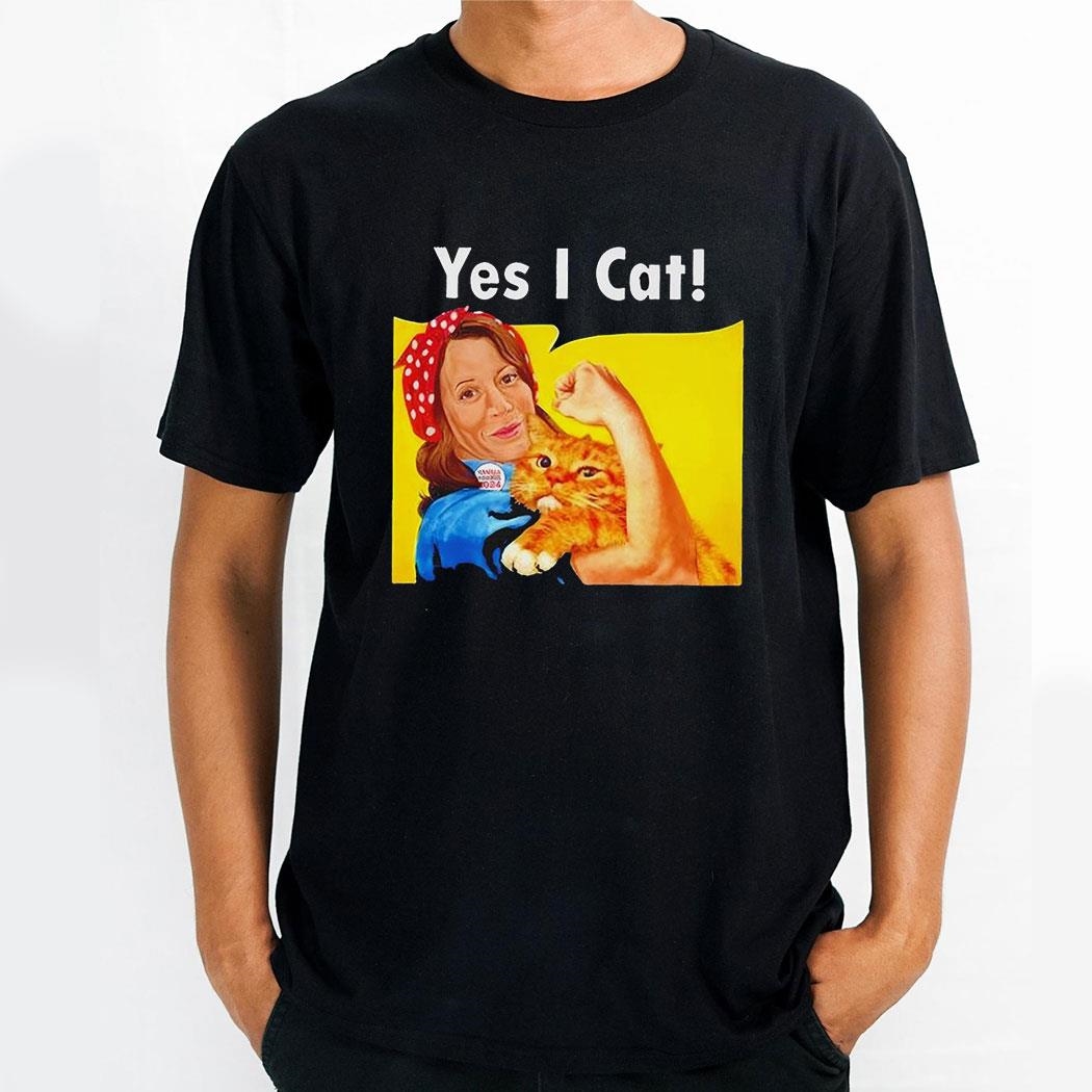 Strong Woman Yes I Cat Kamala President 2024 Shirt