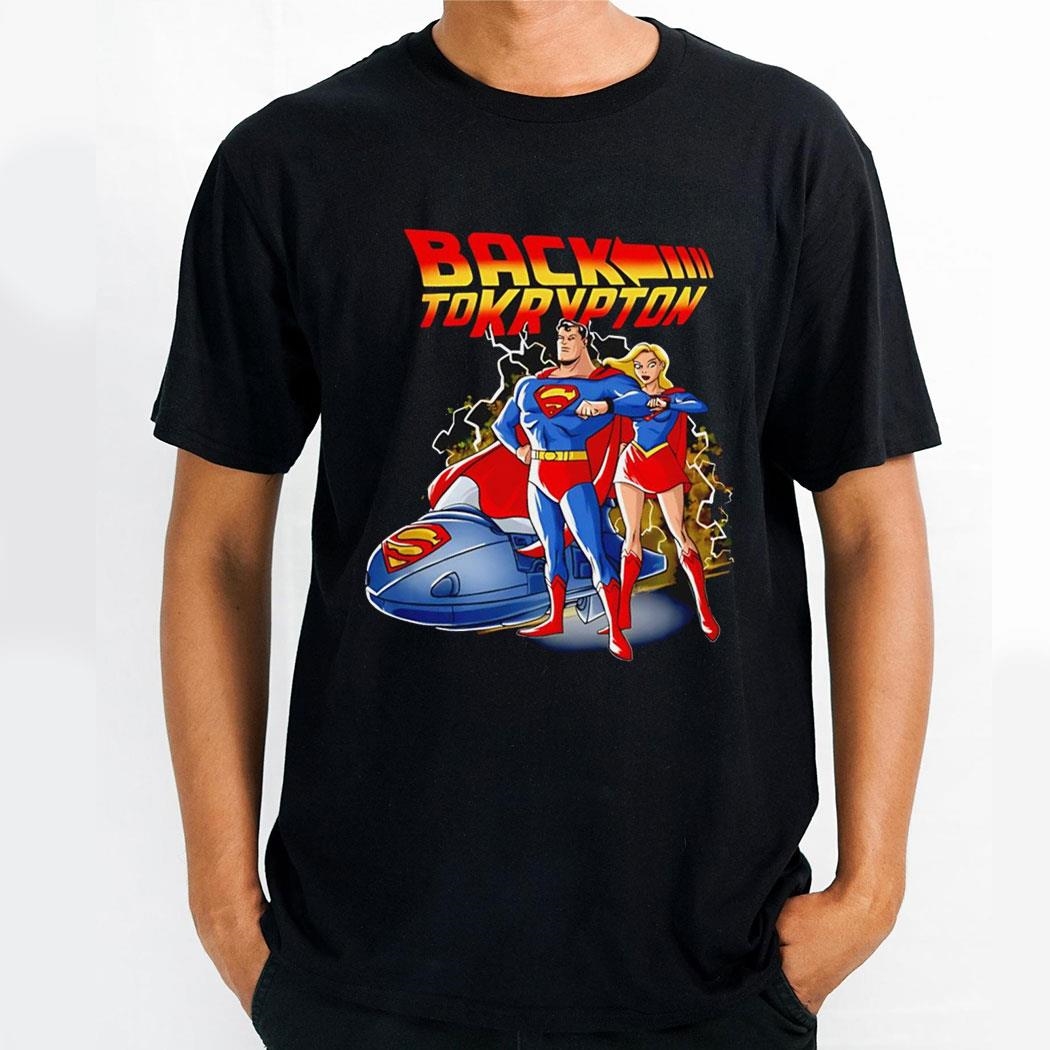 Superman And Supergirl X Back To The Future Back To Krypton Comic Shirt
