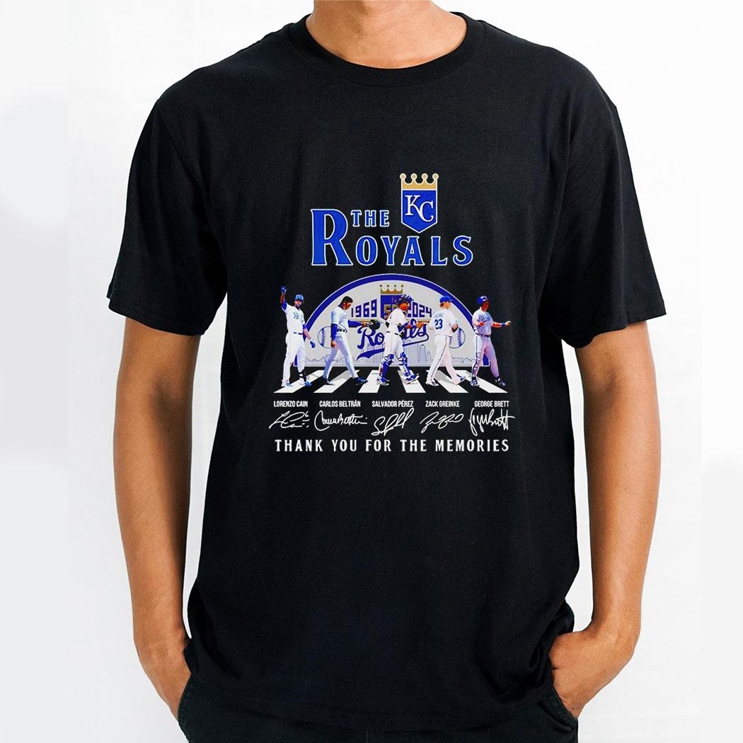 The Kansas City Royals Mlb Abbey Road Thank You For The Memories Signatures Shirt
