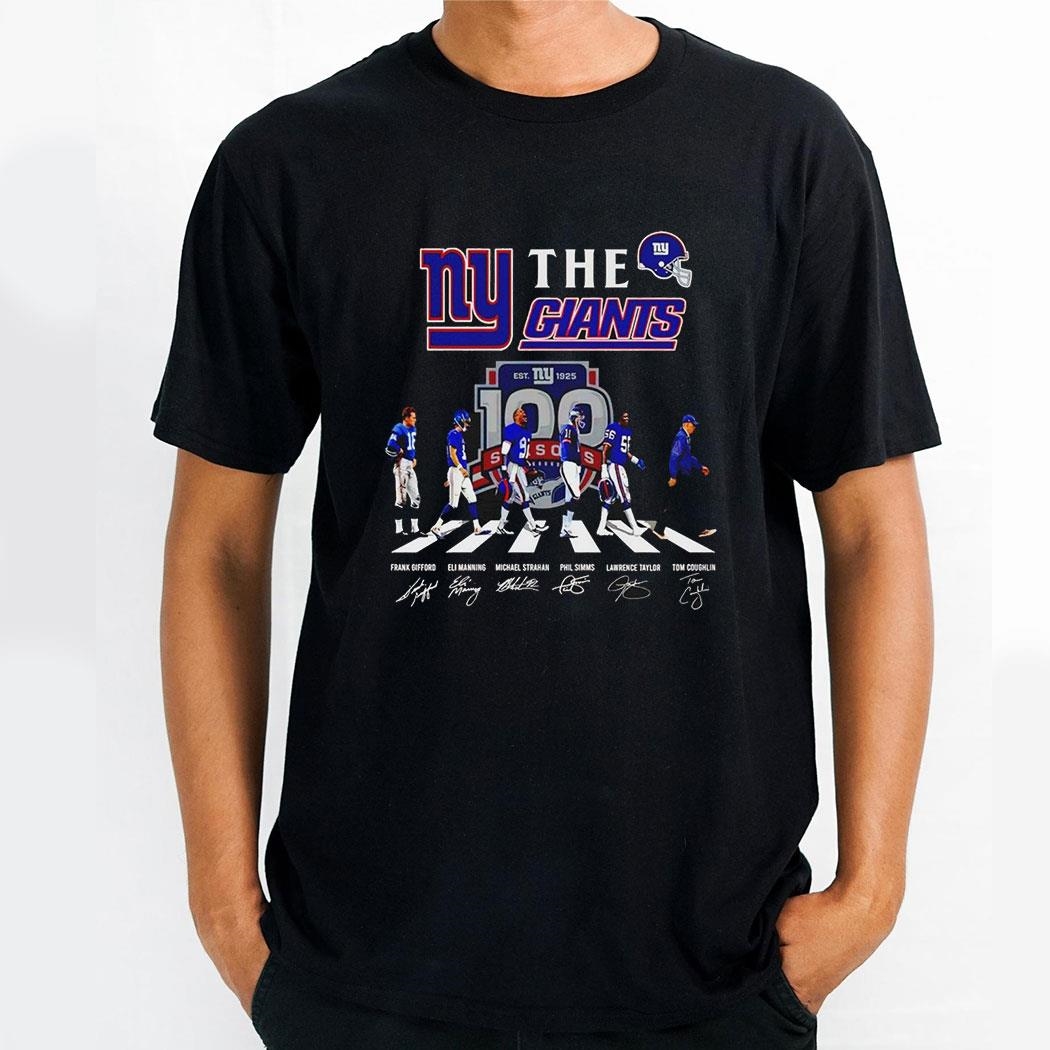 The New York Giants American Football Team Nfl Signatures Shirt