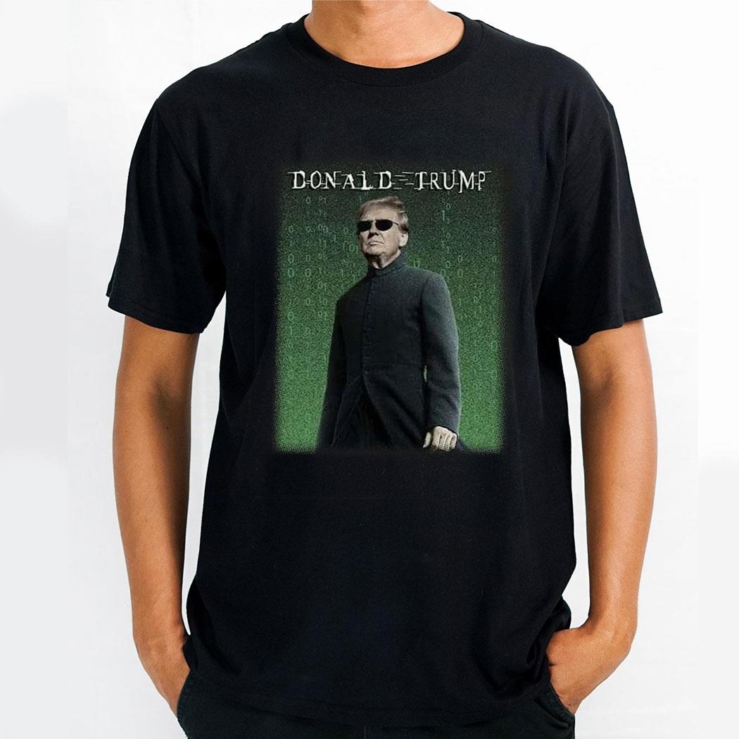 Trump Assassination Attempt Neo Matrix Parody Shirt