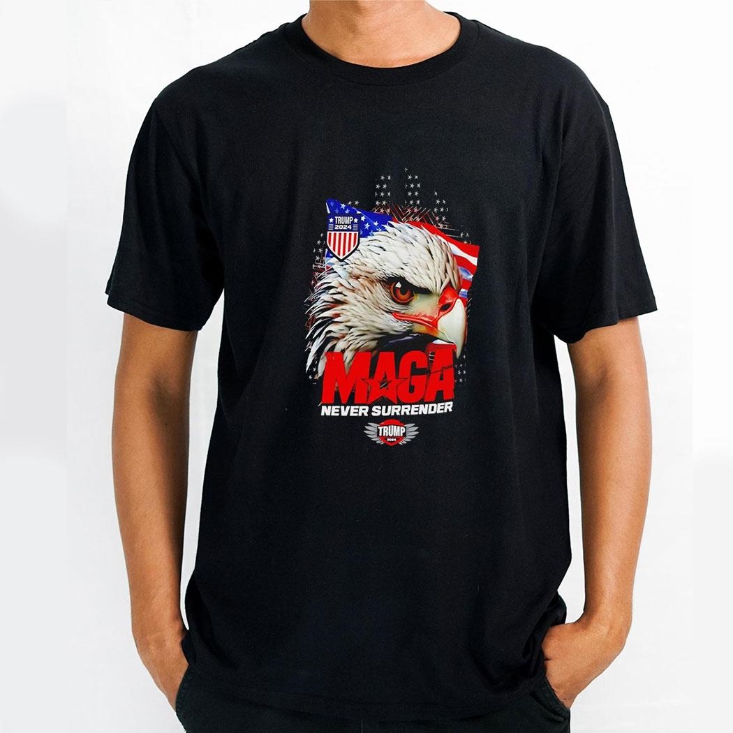 Trump Maga Never Surrender 2024 Eagle Usa Shirt
