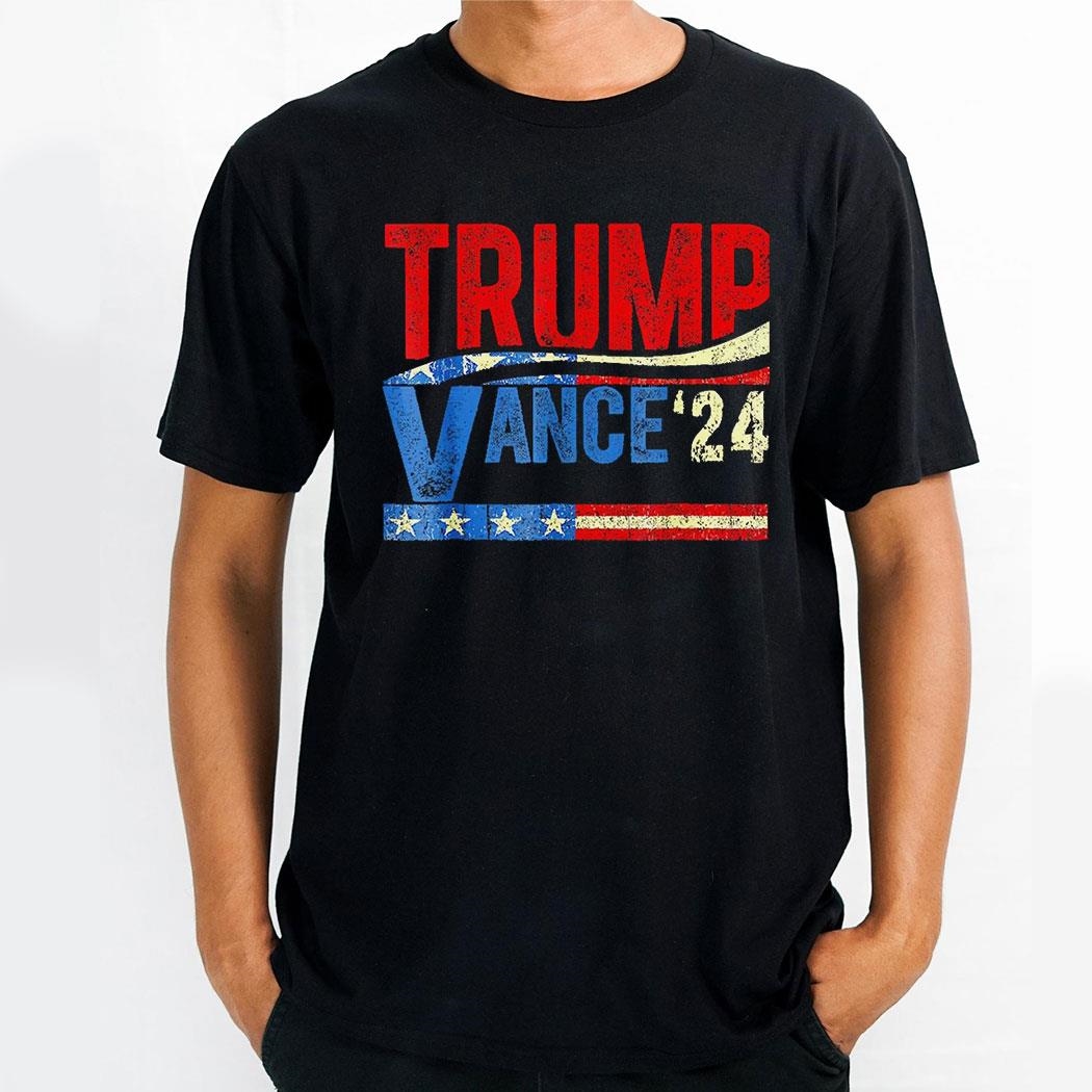 Trump Vance 2024 Retro Stripe Trump Jd Vance Shirt Hoodie
