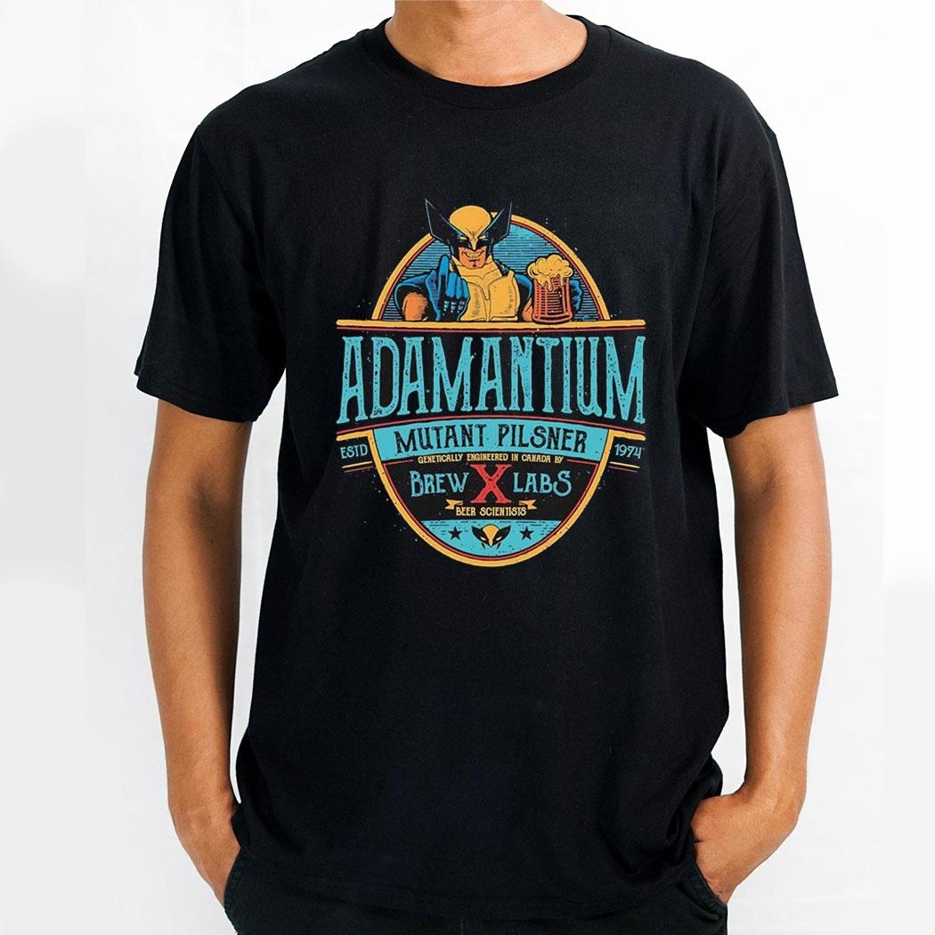 Wolverine Adamantium Mutant Pilsner Beer Logo Shirt