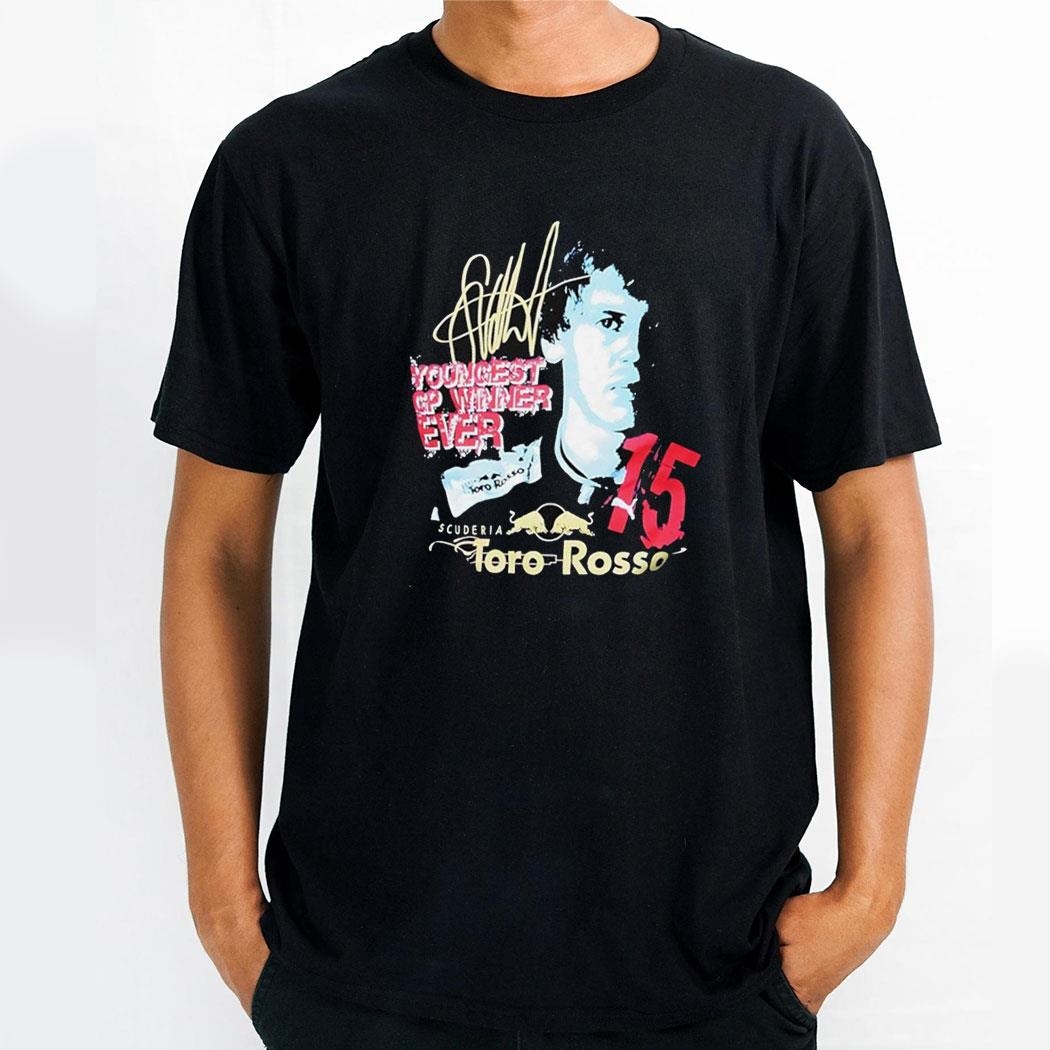 Youngest Gp Winner Ever Scuderia Toro Rosso Signature Shirt Hoodie