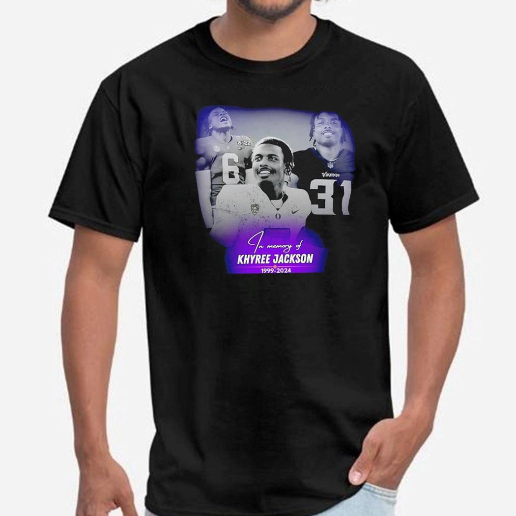 In Memory Of Khyree Jackson Minnesota Vikings 1999 2024 Shirt Hoodie