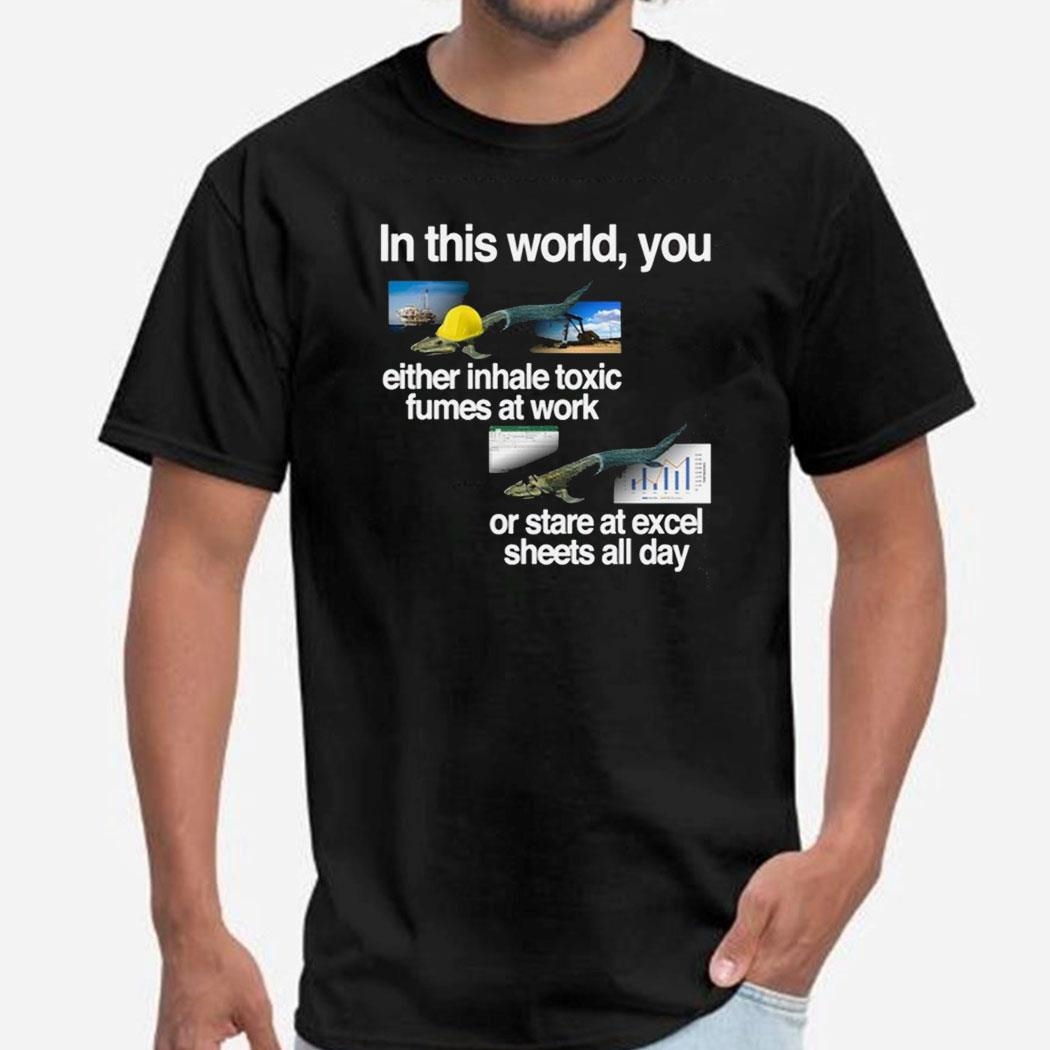 In This World You Either Inhale Toxic Fumes At Work Or Stare At Excel Sheets All Day Shirt