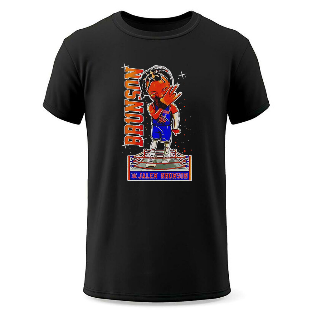 Jalen Brunson New York Knicks X Wwe Cartoon 2024 Shirt Hoodie Jalen Brunson New York Knicks X Wwe Cartoon 2024 Shirt Hoodie