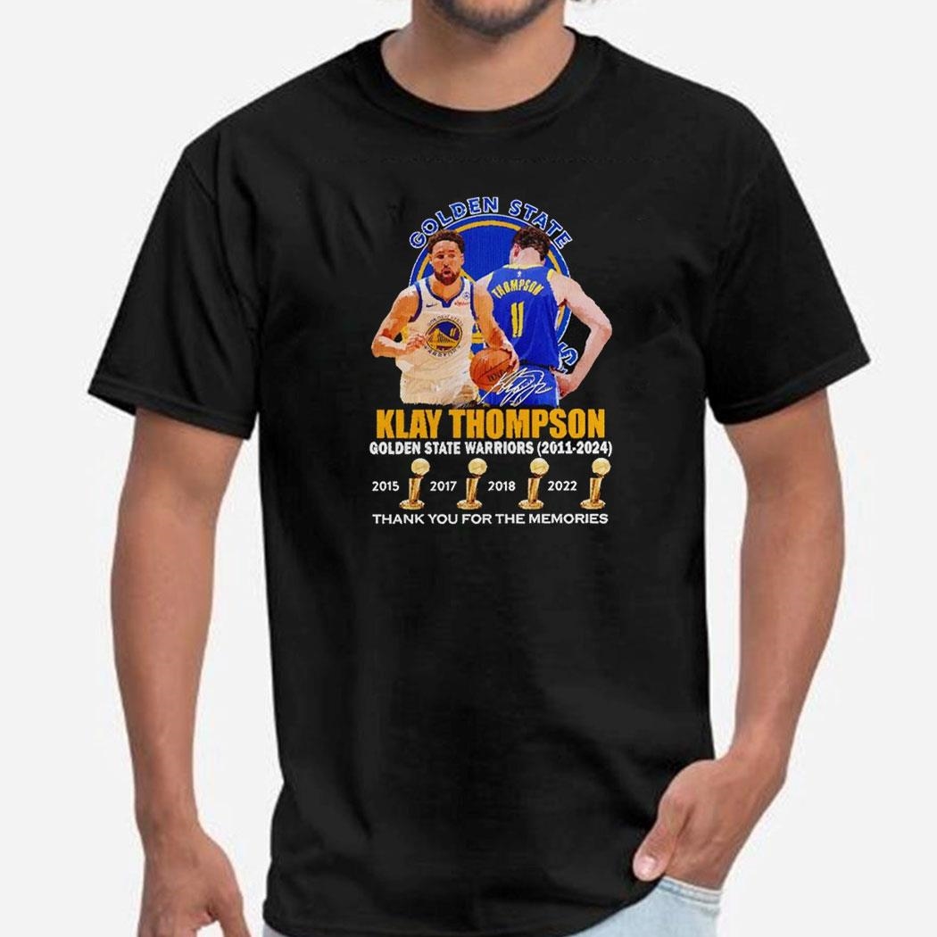 Klay Thompson Golden State Warriors 2011 2024 Thank You For The Memories Signature Shirt