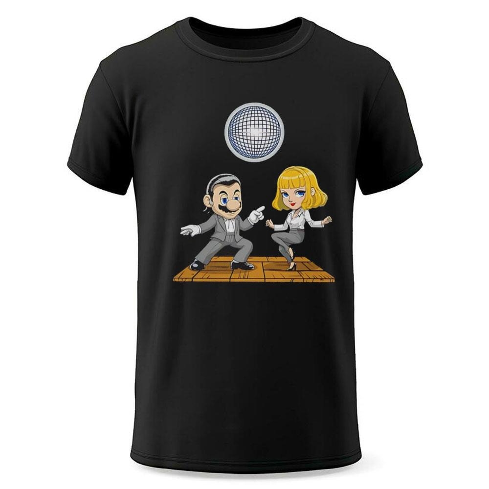 Mario And Princess Peach Dancing As Vincent Vega And Mia Wallace From Pulp Fiction Shirt Mario And Princess Peach Dancing As Vincent Vega And Mia Wallace From Pulp Fiction Shirt