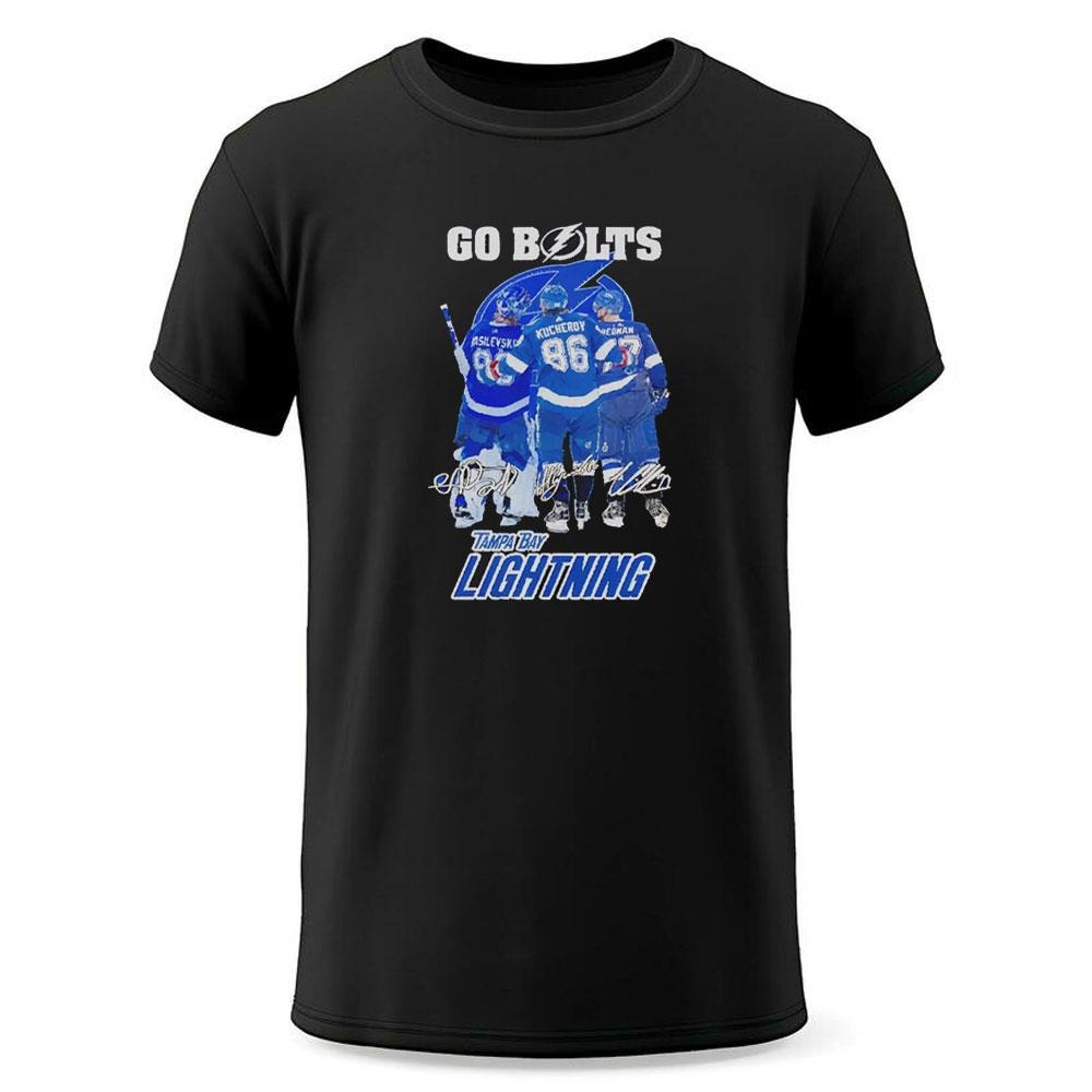 Nhl Tampa Bay Lightning Go Bolts Signatures Shirt Nhl Tampa Bay Lightning Go Bolts Signatures Shirt