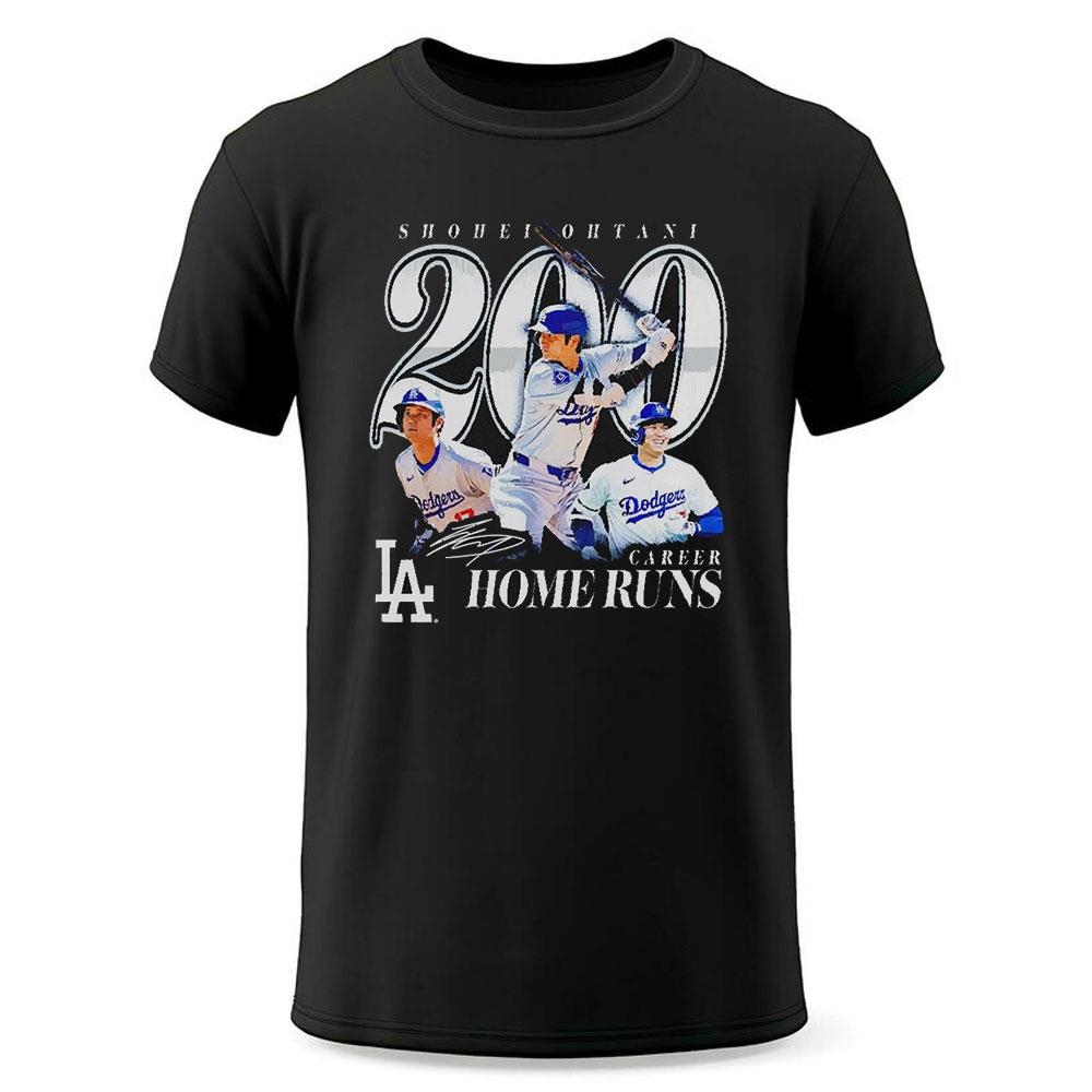 Shohei Ohtani Los Angeles Dodgers 200th Career Home Run Baseball Shirt Shohei Ohtani Los Angeles Dodgers 200th Career Home Run Baseball Shirt