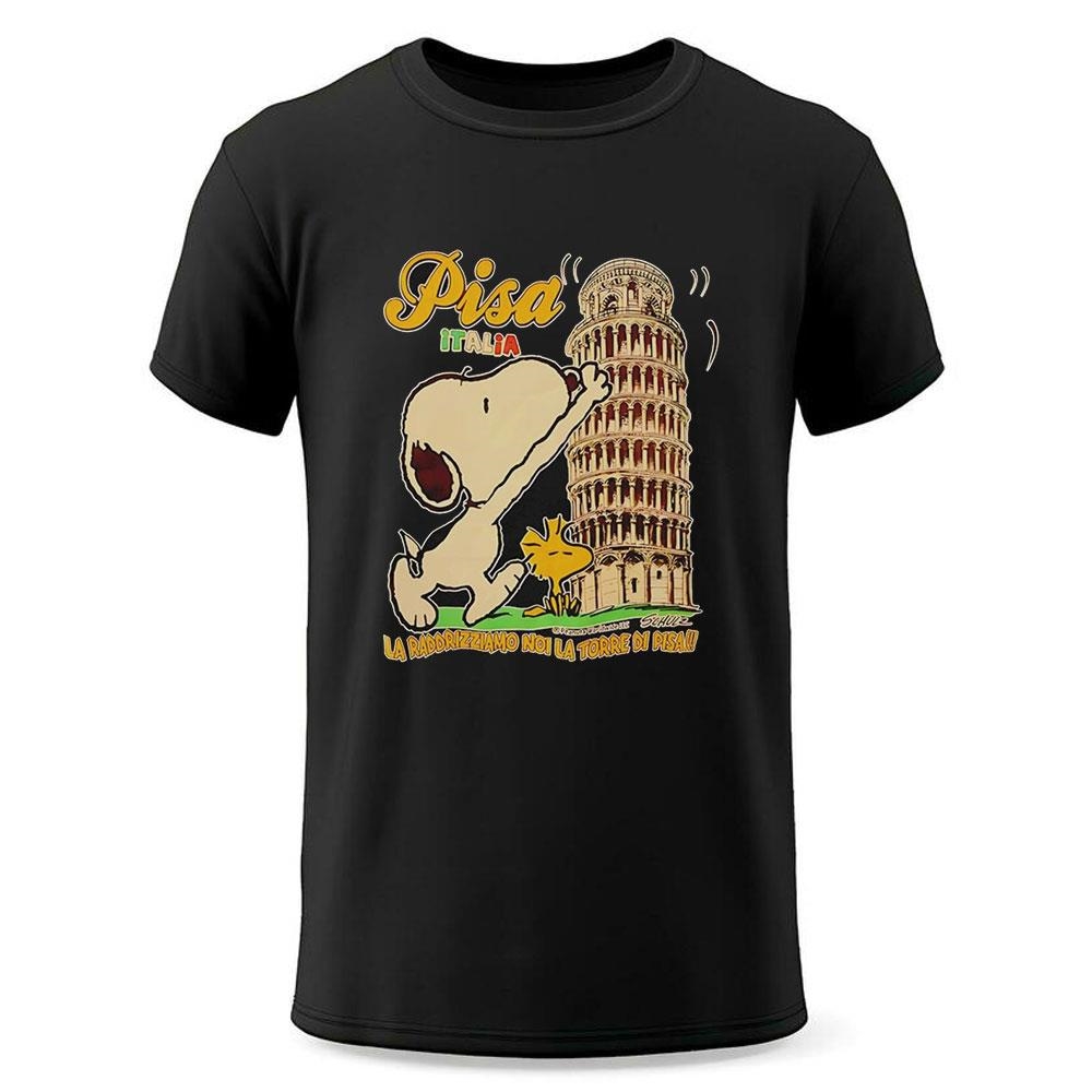 Snoopy And Woodstock Pisa Italia La Raddrizziamo Noi La Torre Di Pisa Shirt Snoopy And Woodstock Pisa Italia La Raddrizziamo Noi La Torre Di Pisa Shirt