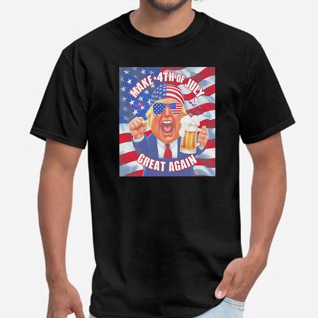Trump Make 4th Of July Great Again Usa Flag Shirt Hoodie
