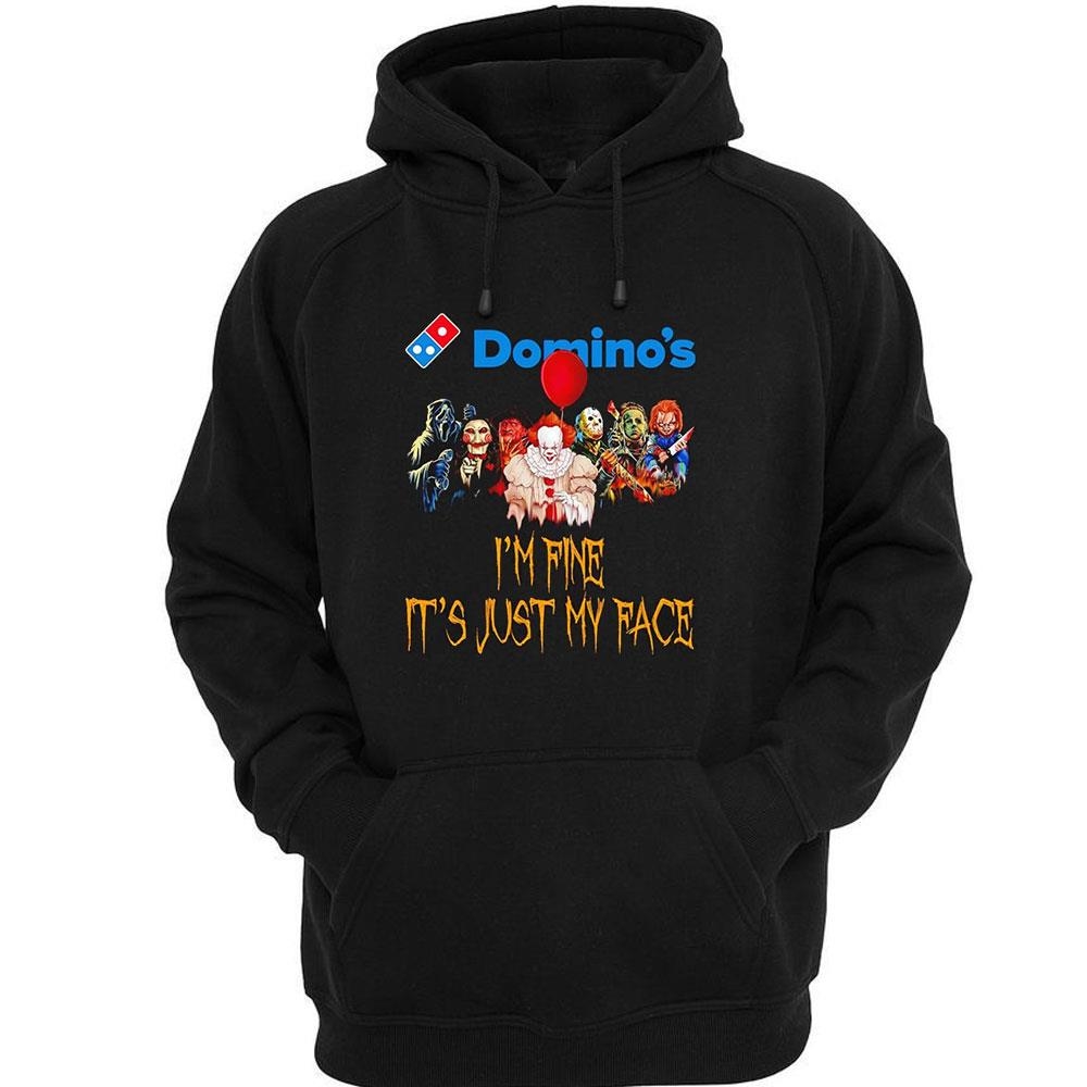 Horror Movie Characters Im Fine Its Just My Face Dominos Pizza Halloween 2024 Shirt Horror Movie Characters Im Fine Its Just My Face Dominos Pizza Halloween 2024 Shirt