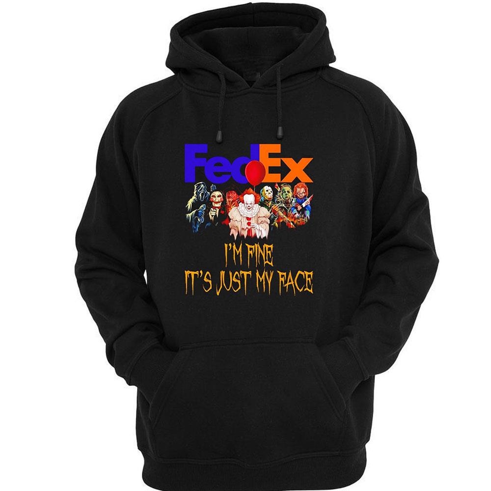 Horror Movie Characters Im Fine Its Just My Face Fedex Halloween 2024 Shirt Horror Movie Characters Im Fine Its Just My Face Fedex Halloween 2024 Shirt