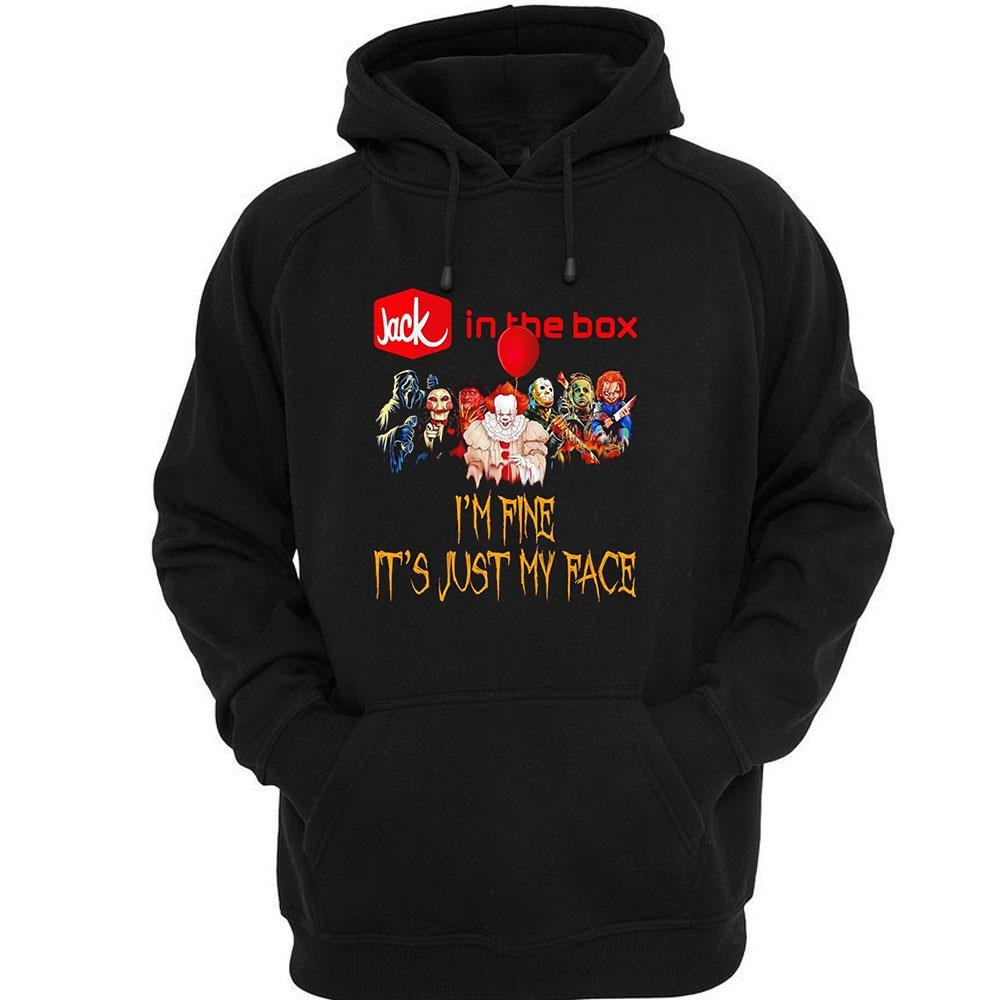 Horror Movie Characters Im Fine Its Just My Face Jack In The Box Halloween 2024 Shirt Horror Movie Characters Im Fine Its Just My Face Jack In The Box Halloween 2024 Shirt