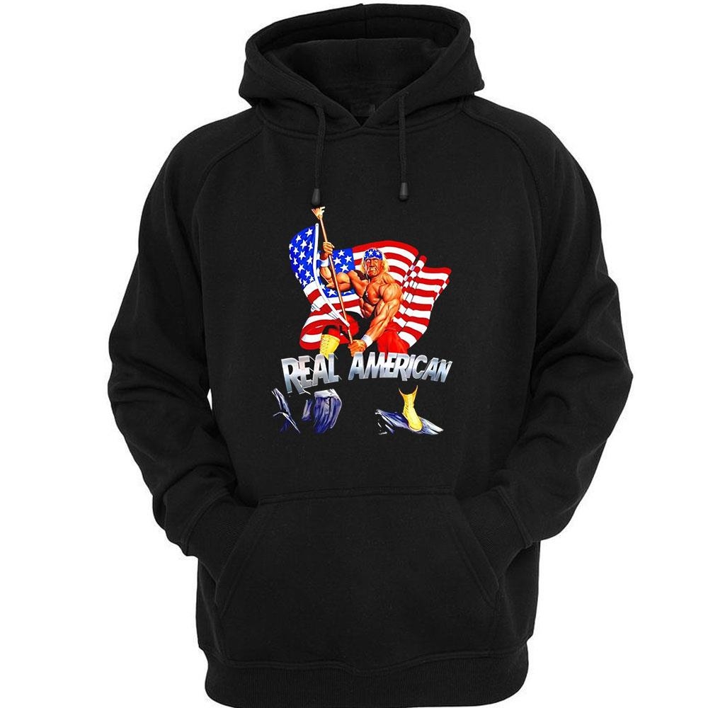 Hulk Hogan With American Flag Real American Shirt Hoodie Hulk Hogan With American Flag Real American Shirt Hoodie