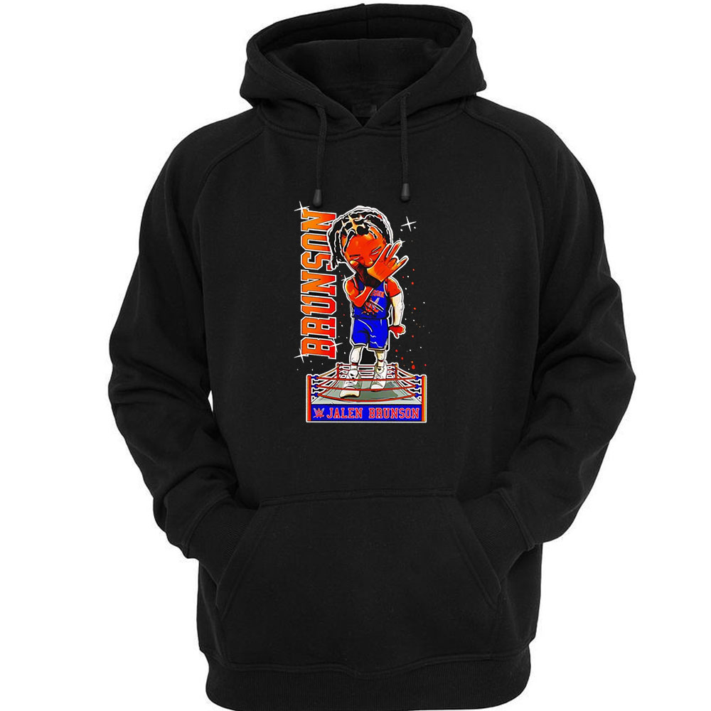 Jalen Brunson New York Knicks X Wwe Cartoon 2024 Shirt Hoodie Jalen Brunson New York Knicks X Wwe Cartoon 2024 Shirt Hoodie