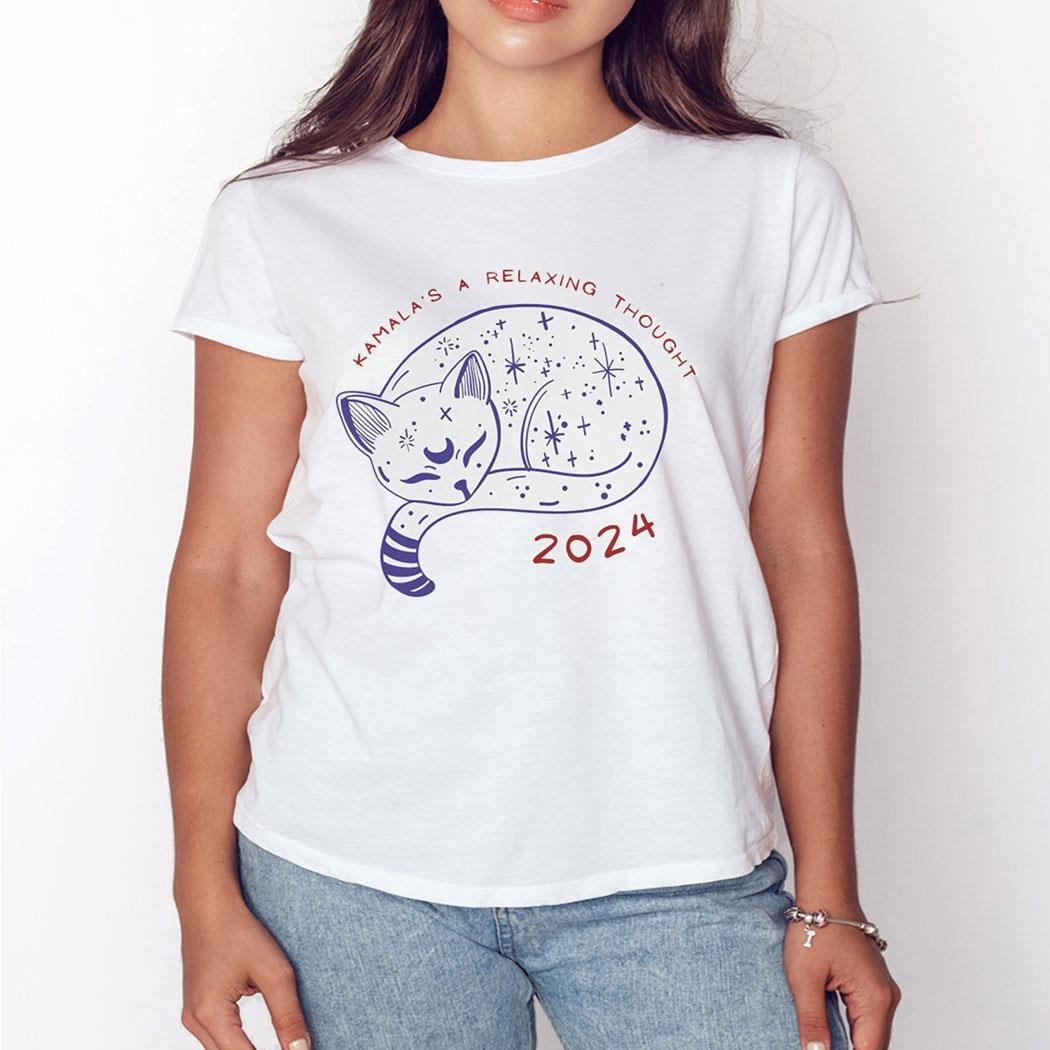 Kamala Harris A Relaxing Thought 2024 Cat Art Shirt Kamala Harris A Relaxing Thought 2024 Cat Art Shirt