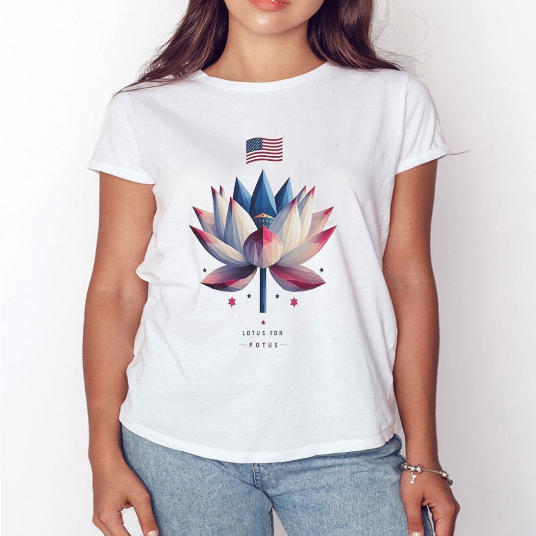 Lotus For Potus American Flag 2024 Shirt Lotus For Potus American Flag 2024 Shirt