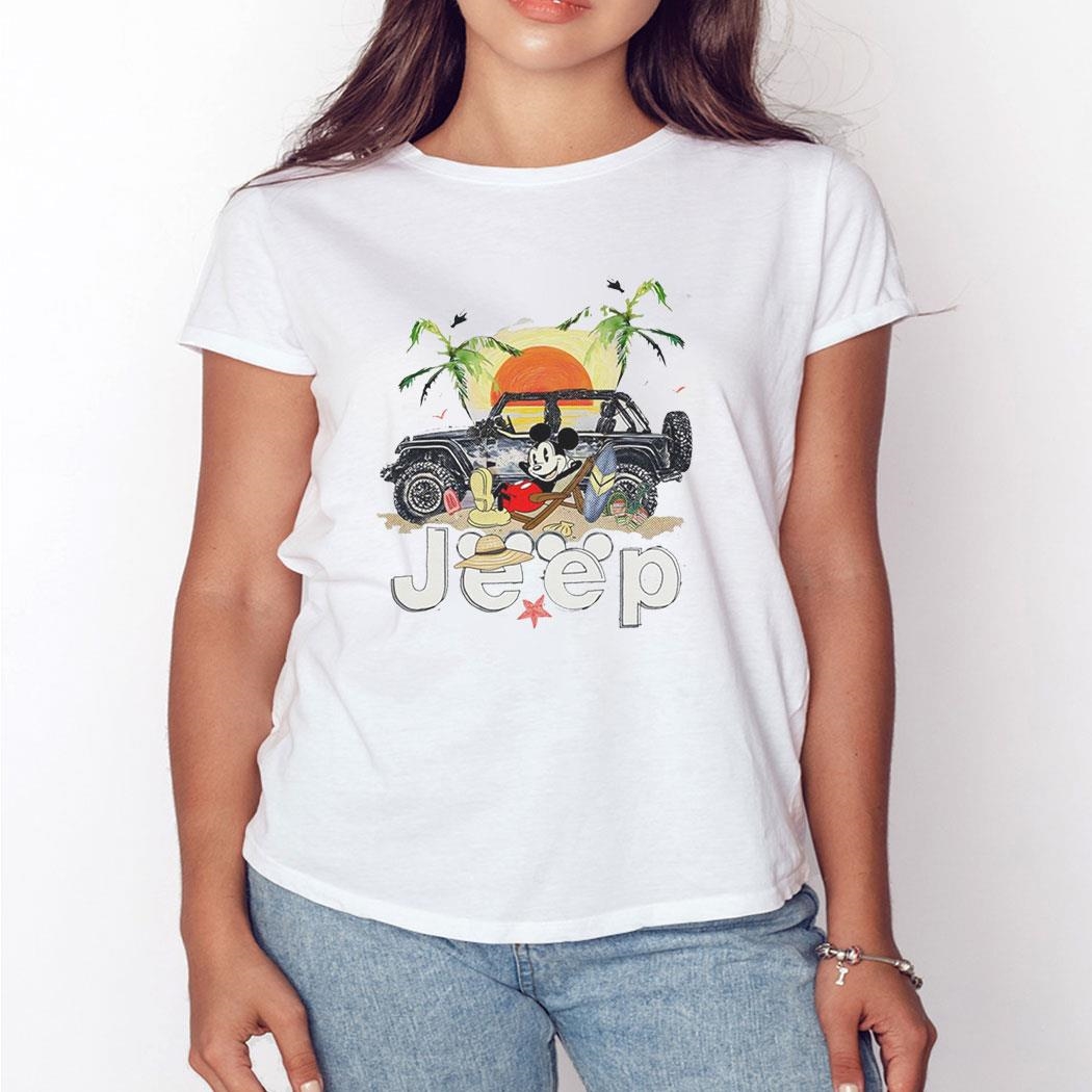 Mickey Mouse Jeep Summer Vacation On Beach Shirt Mickey Mouse Jeep Summer Vacation On Beach Shirt