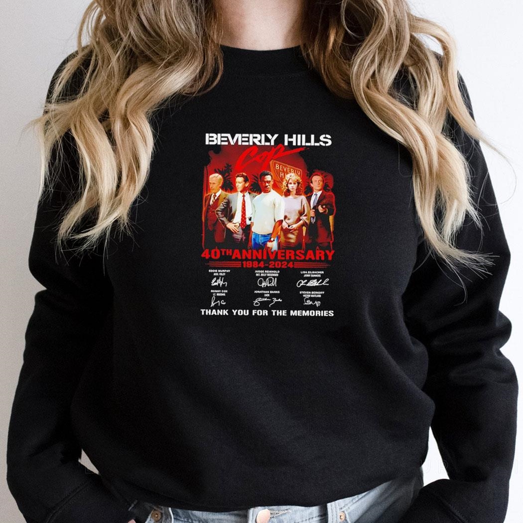 Beverly Hills 40th Anniversary 1984 2024 Thank You For The Memories Signatures Shirt Beverly Hills 40th Anniversary 1984 2024 Thank You For The Memories Signatures Shirt