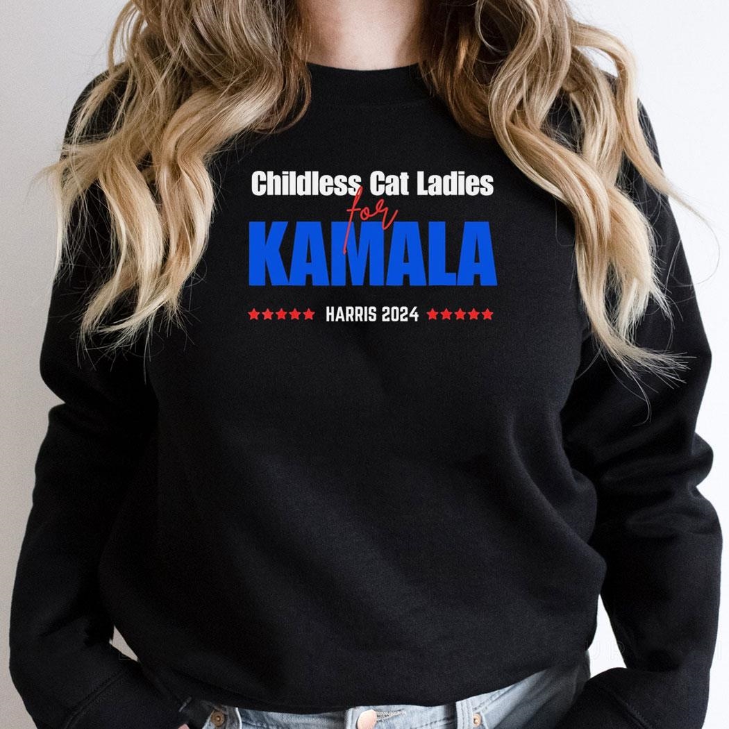 Childless Cat Ladies For Kamala Harris 2024 Election Shirt