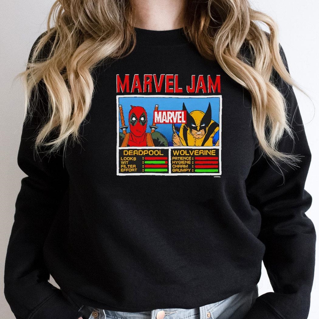 Deadpool And Wolverine Marvel Jam Shirt Hoodie Deadpool And Wolverine Marvel Jam Shirt Hoodie