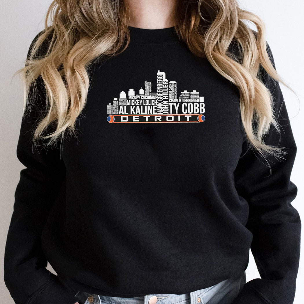 Detroit City Skyline All Names Of Legends Shirt Hoodie