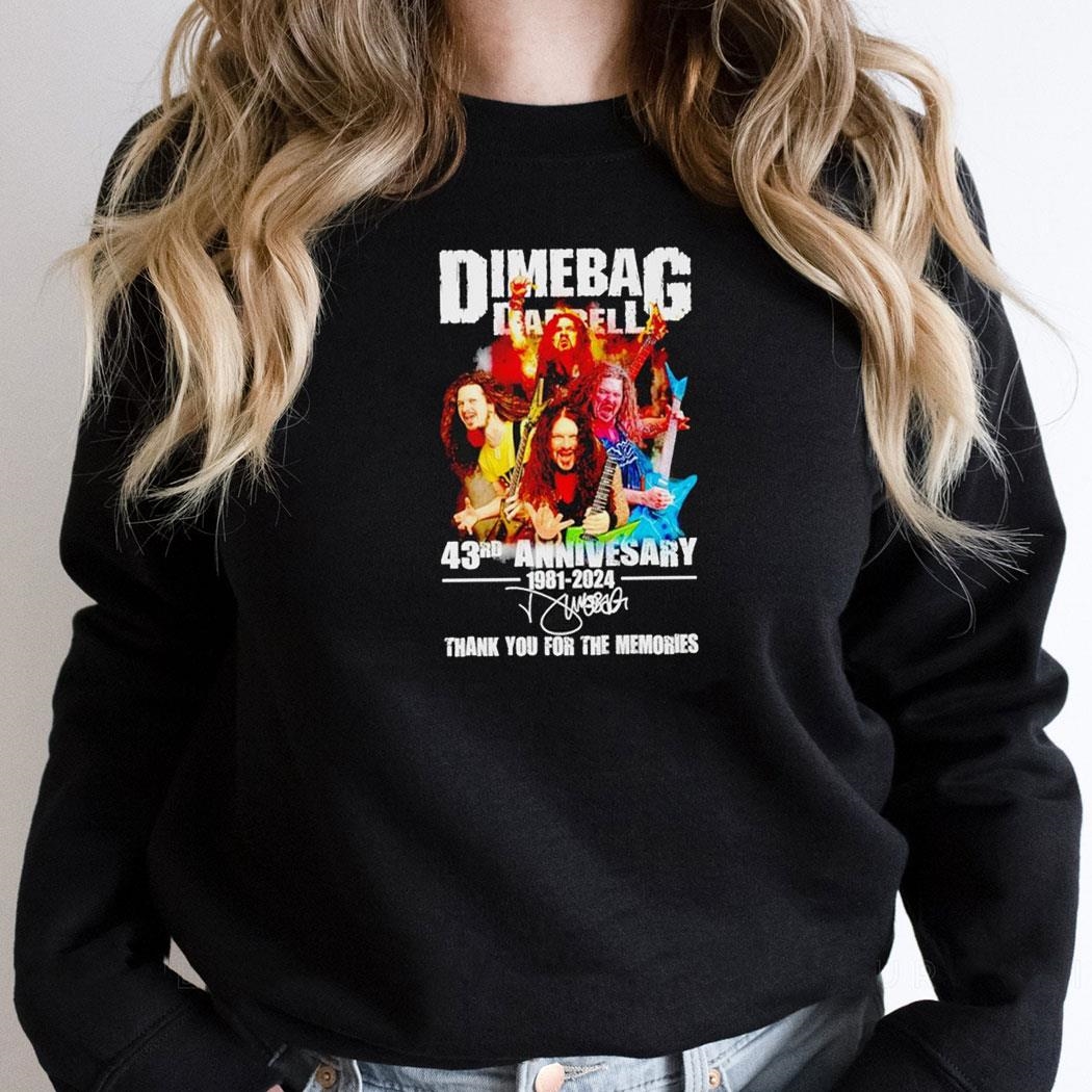 Dimebag Darrell 43rd Anniversary 1981 2024 Thank You For The Memories Shirt Hoodie