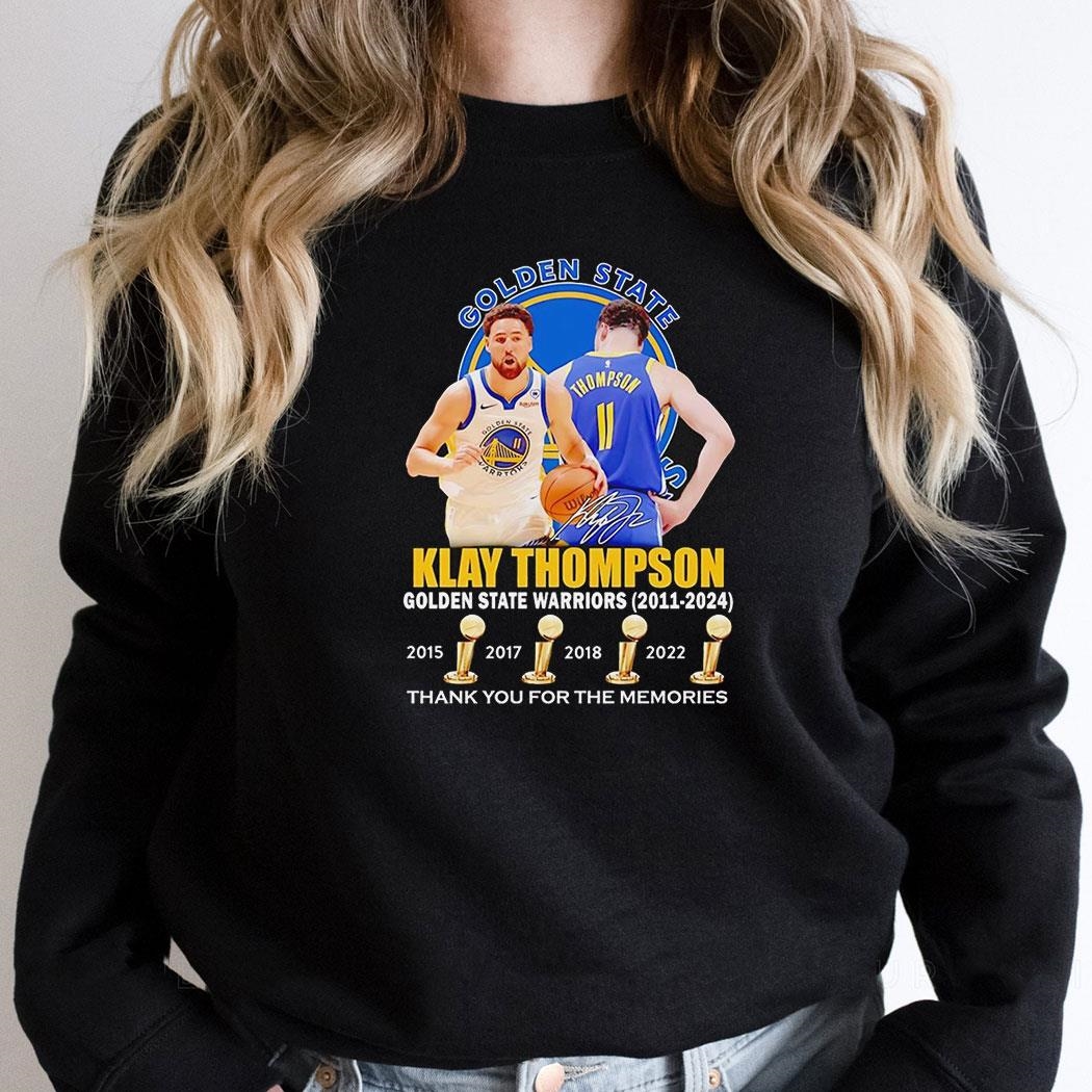 Klay Thompson Golden State Warriors Thank You For The Memories 2011 2024 Signature Shirt