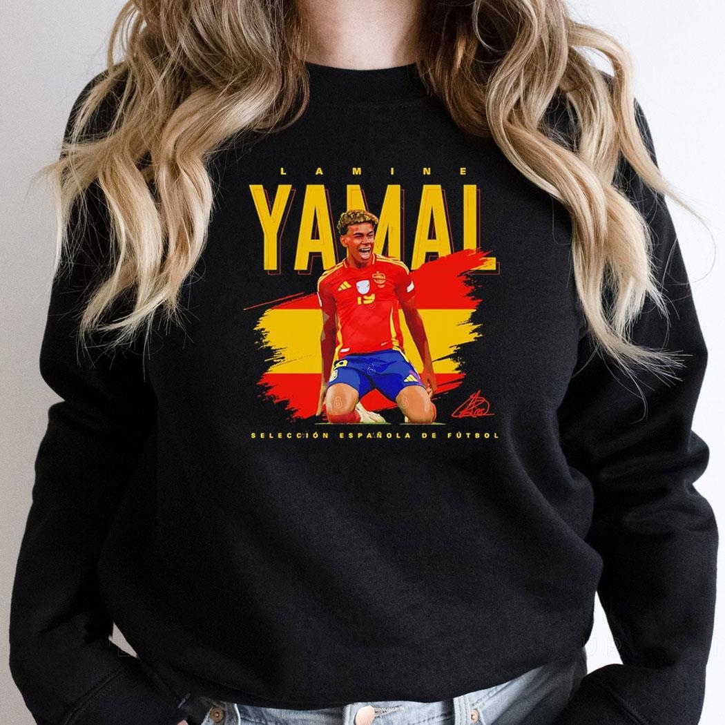 Lamine Yamal Spain Football Team Seleccion Espanola De Futbol Signature 2024 Shirt