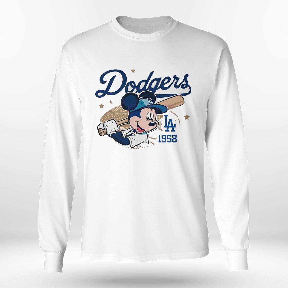Mickey Mouse Los Angeles Dodgers 1958 Baseball Cartoon Shirt Hoodie Mickey Mouse Los Angeles Dodgers 1958 Baseball Cartoon Shirt Hoodie