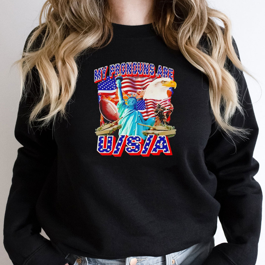 My Pronouns Are Usa Football Shirt Hoodie